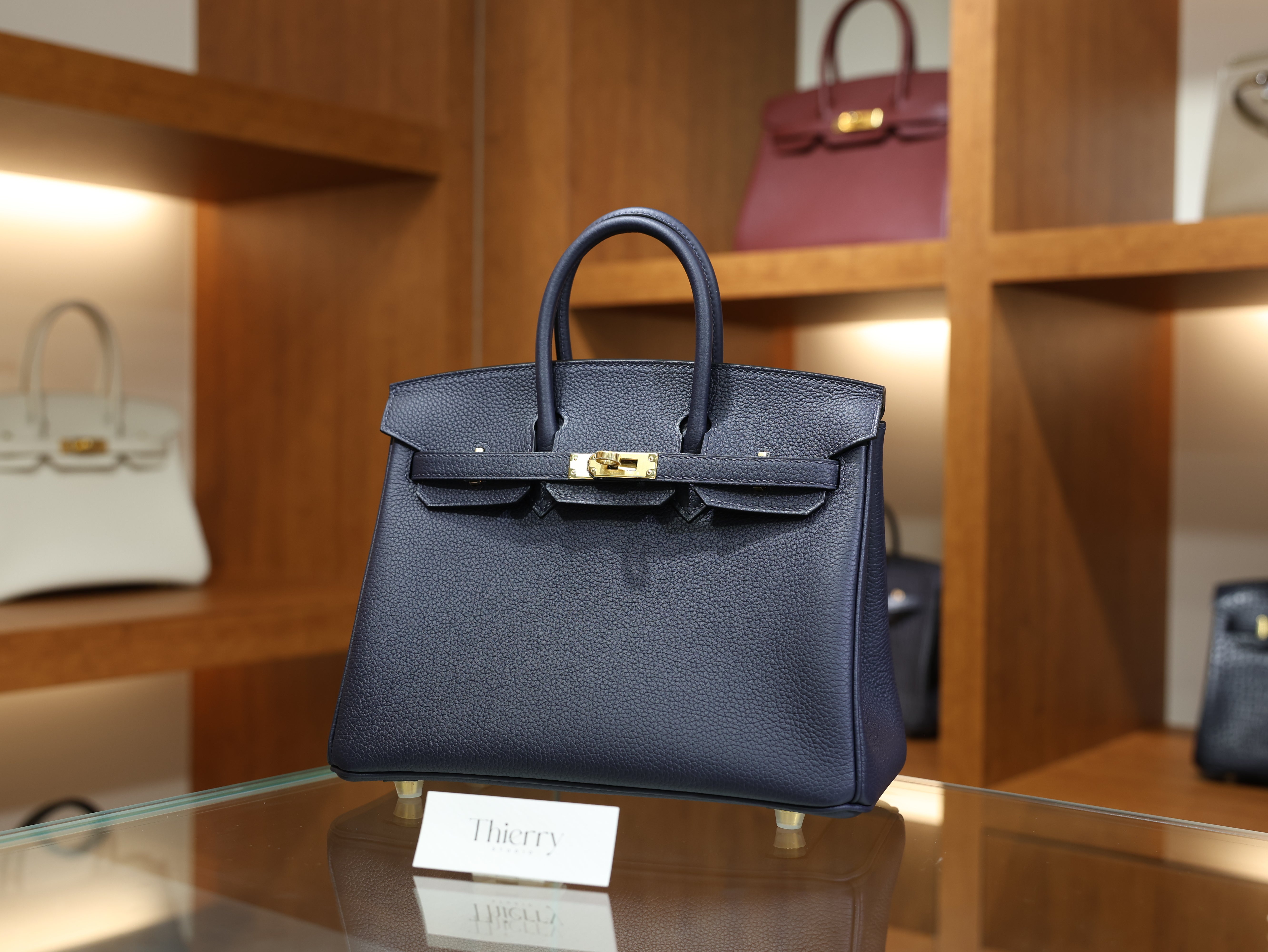 Birkin 25 togo blue nuit GHW