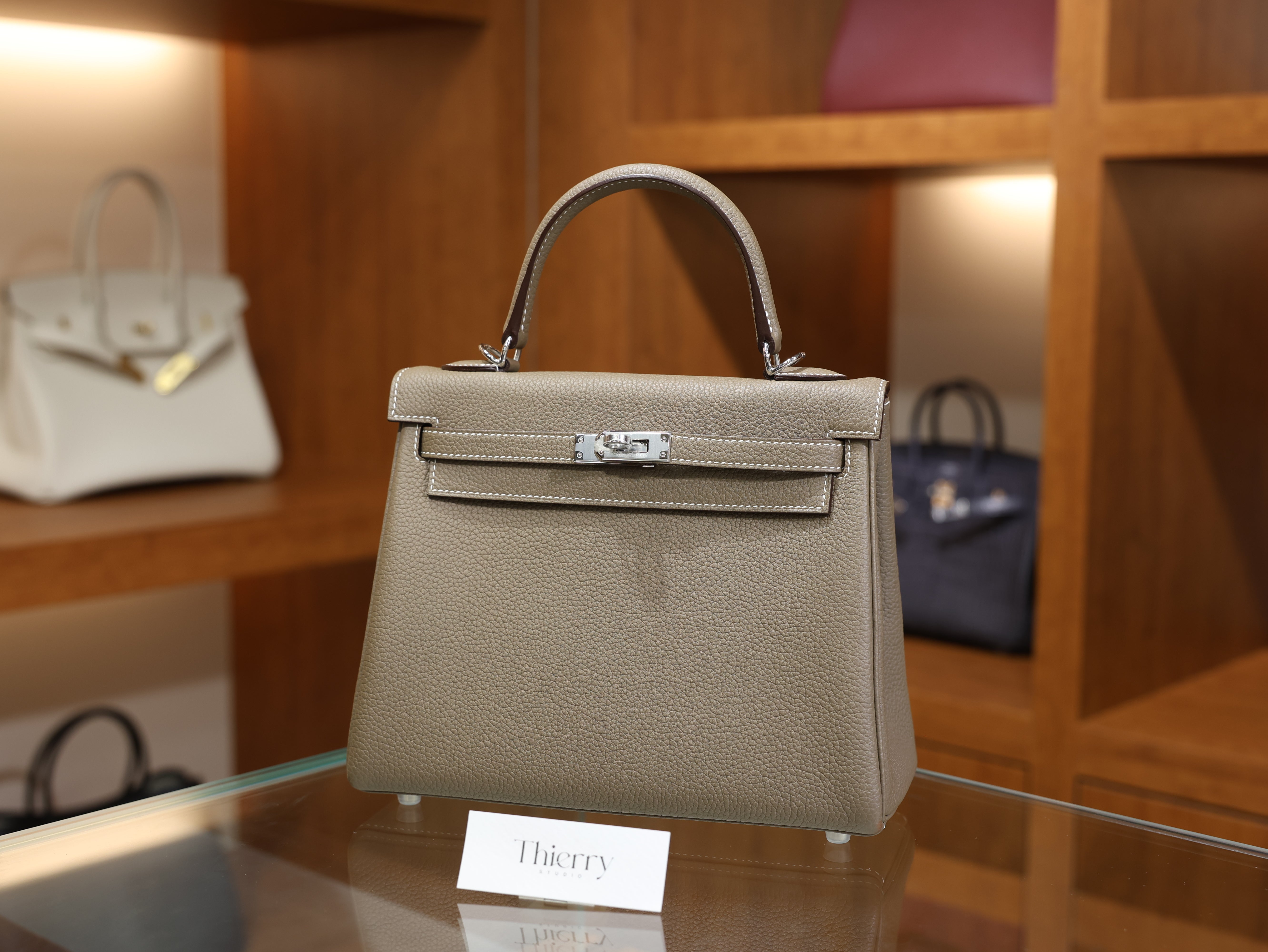 Kelly 25 togo etoupe PHW