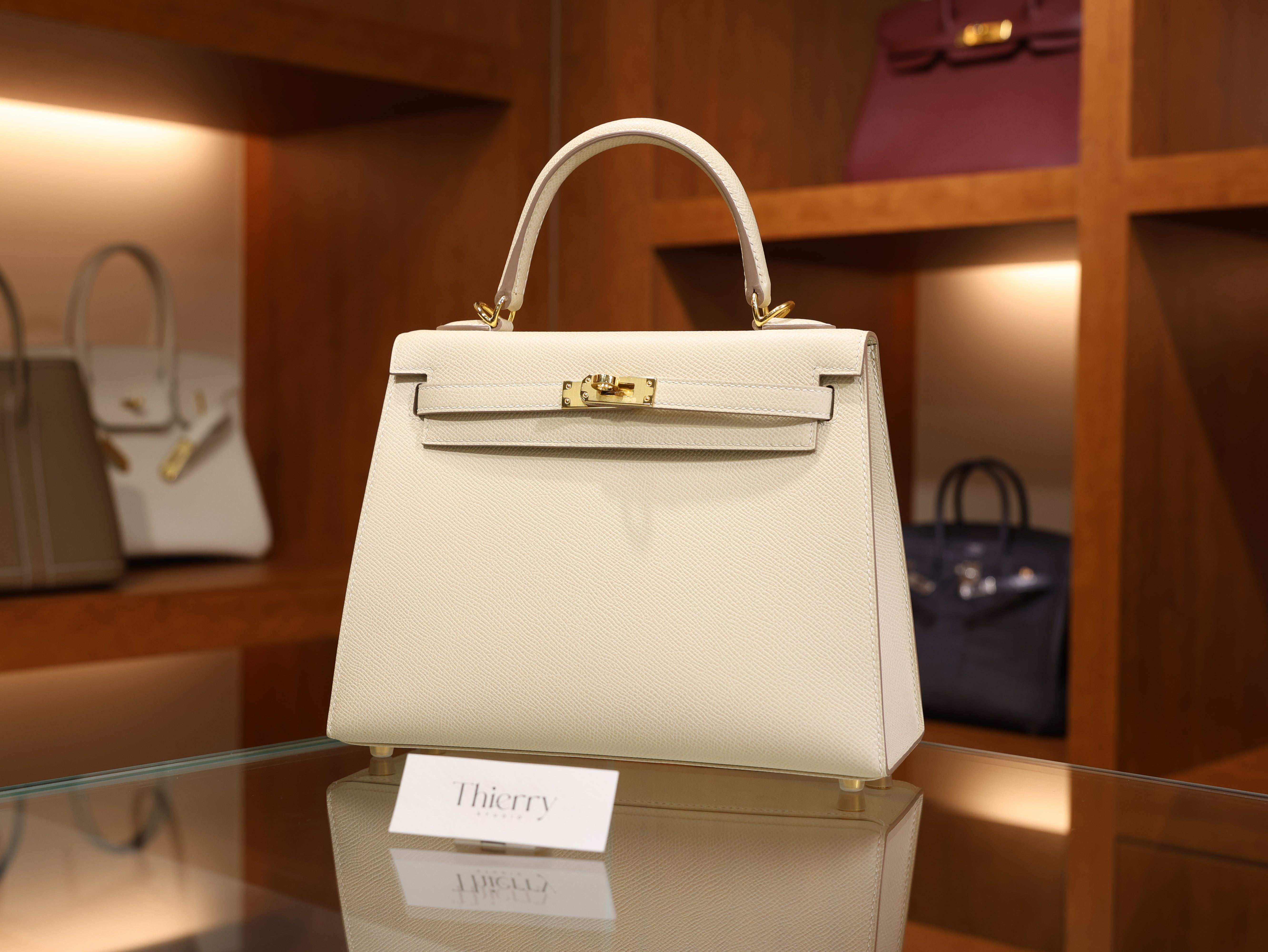 Kelly 25 epsom craie GHW