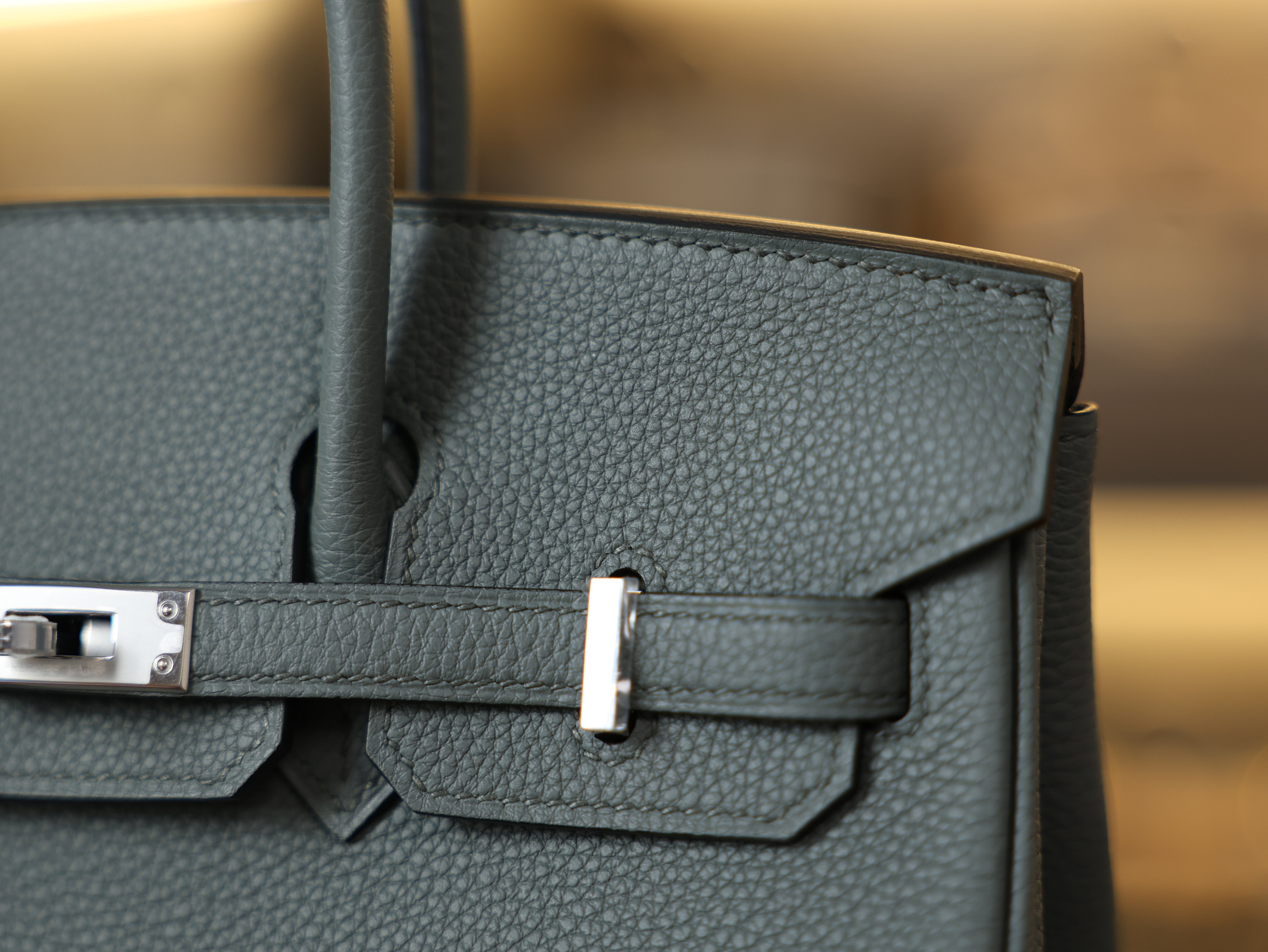 Birkin 25 togo vert amande PHW