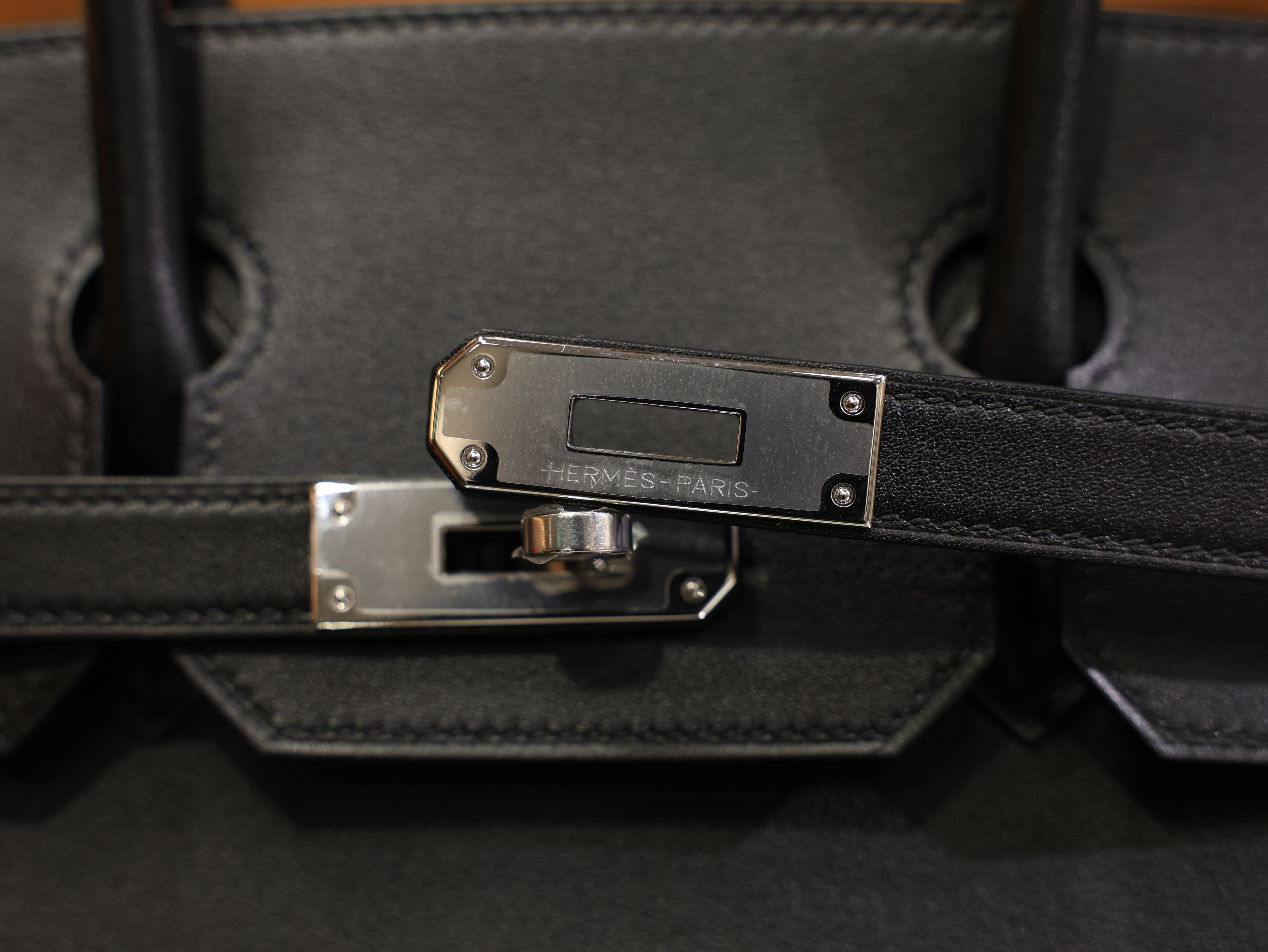 버킨 30 스위프트 블랙 은장