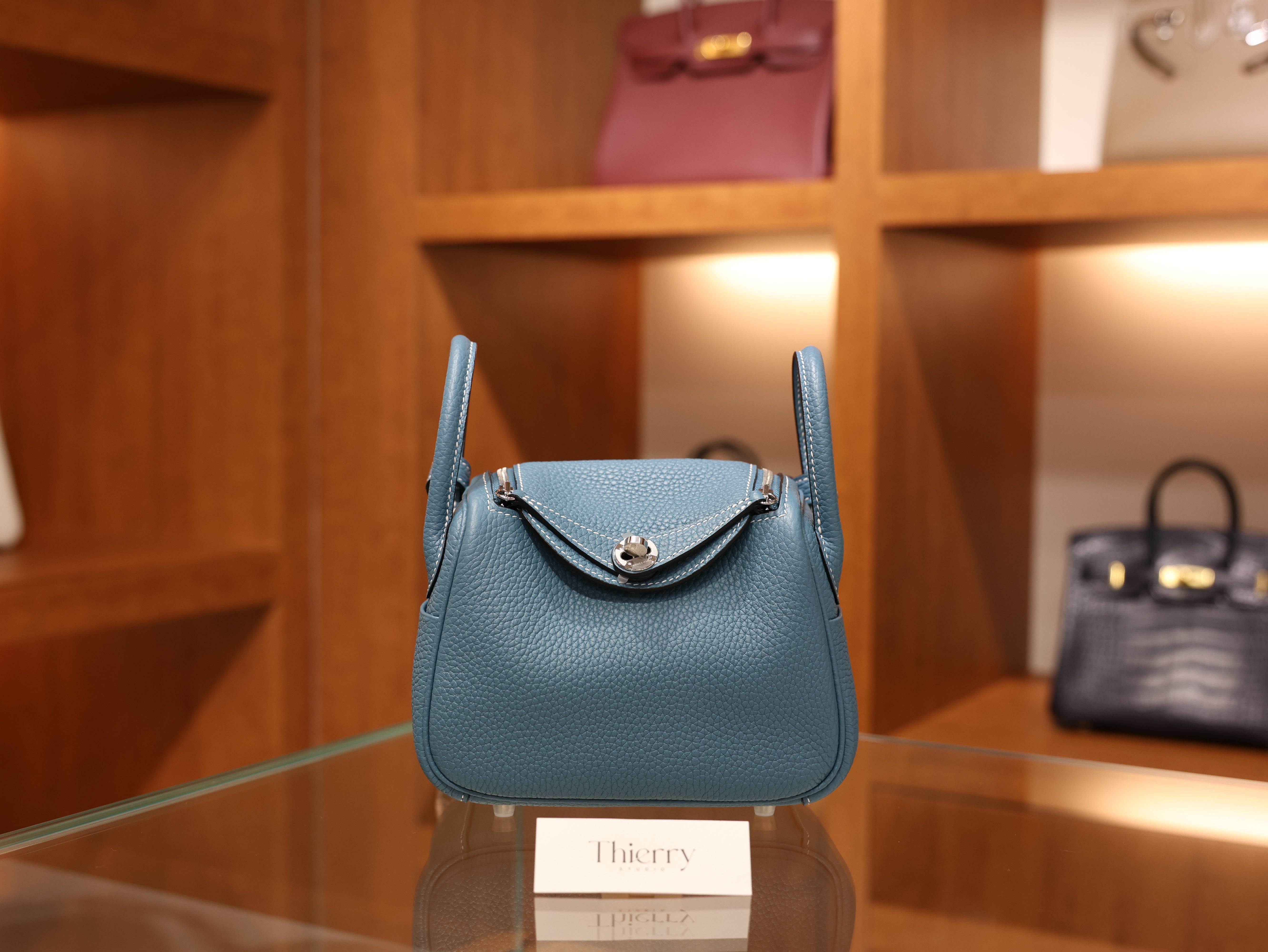 Lindy mini clemence blue jean PHW