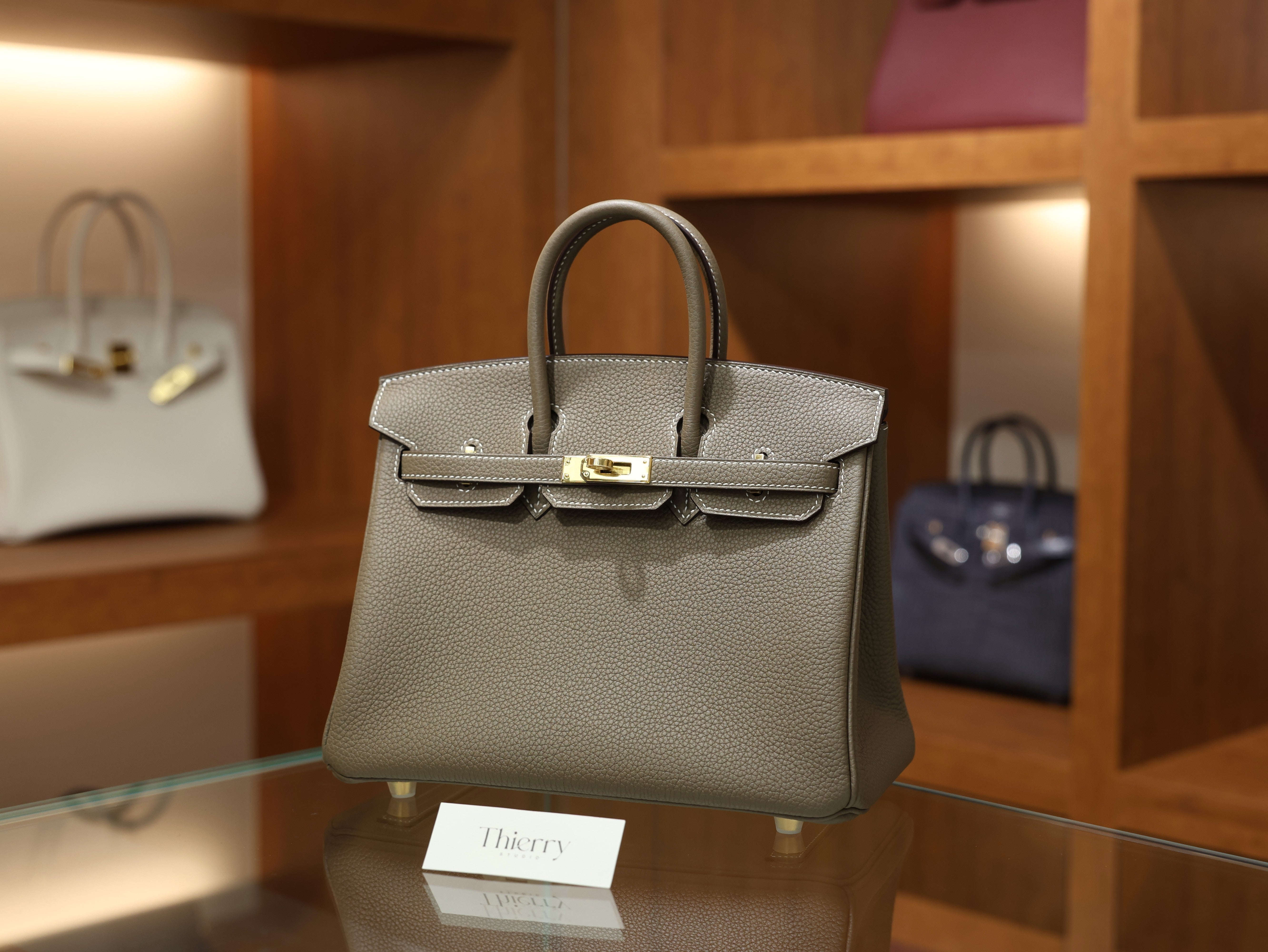 Birkin 25 togo etoupe GHW