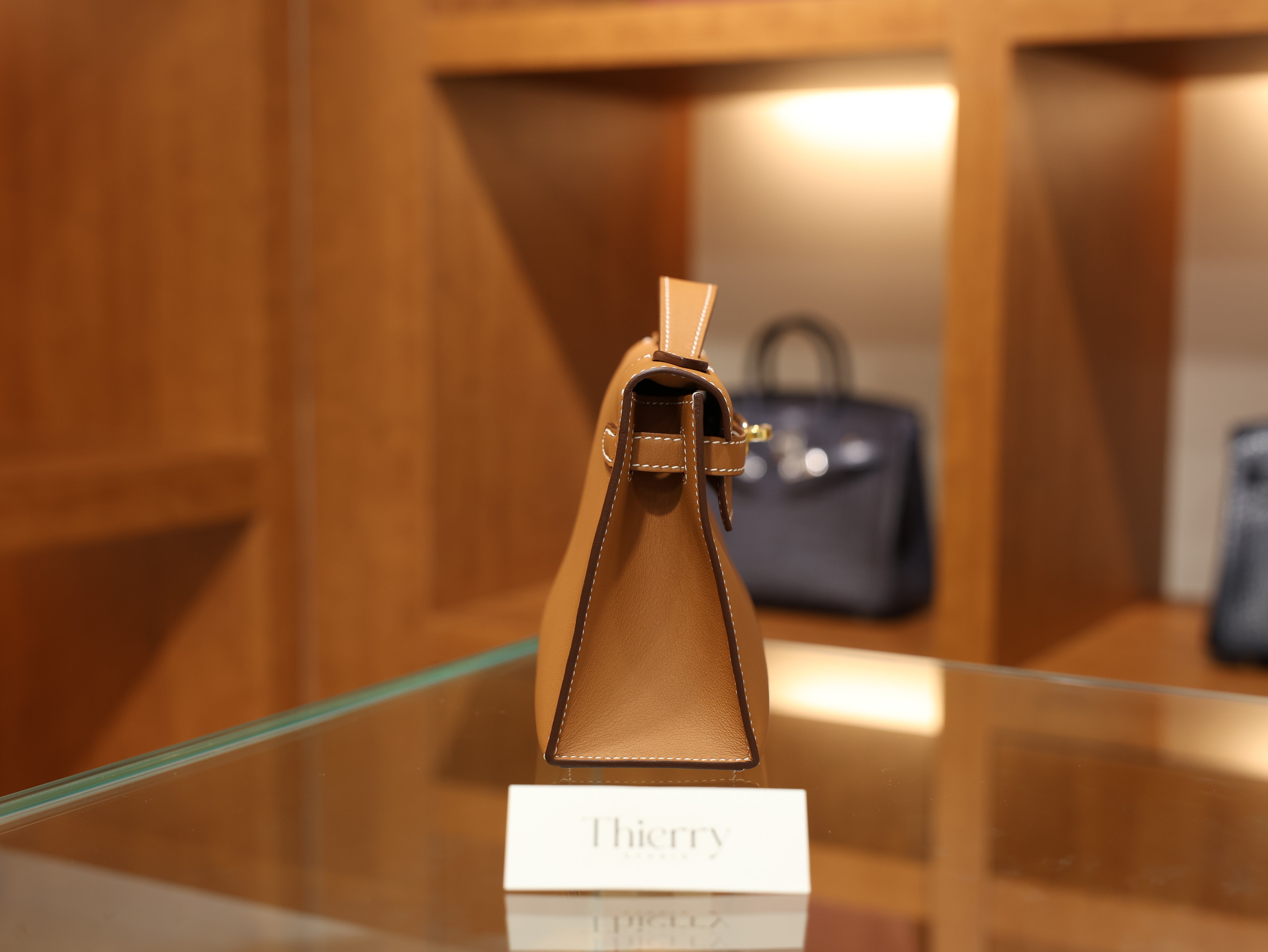 Kelly pochette swift gold GHW
