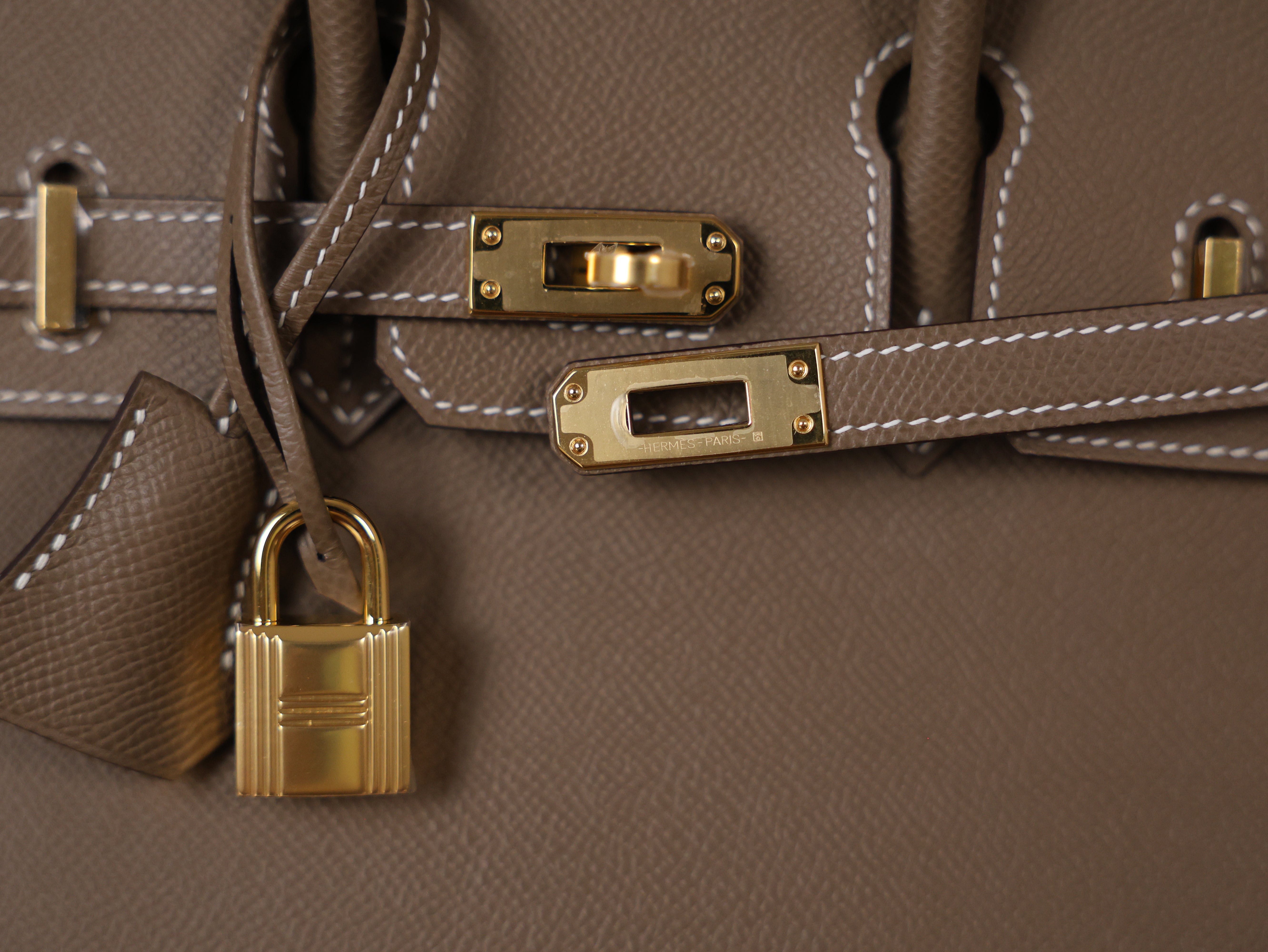 Birkin 25 epsom sellier etoupe GHW