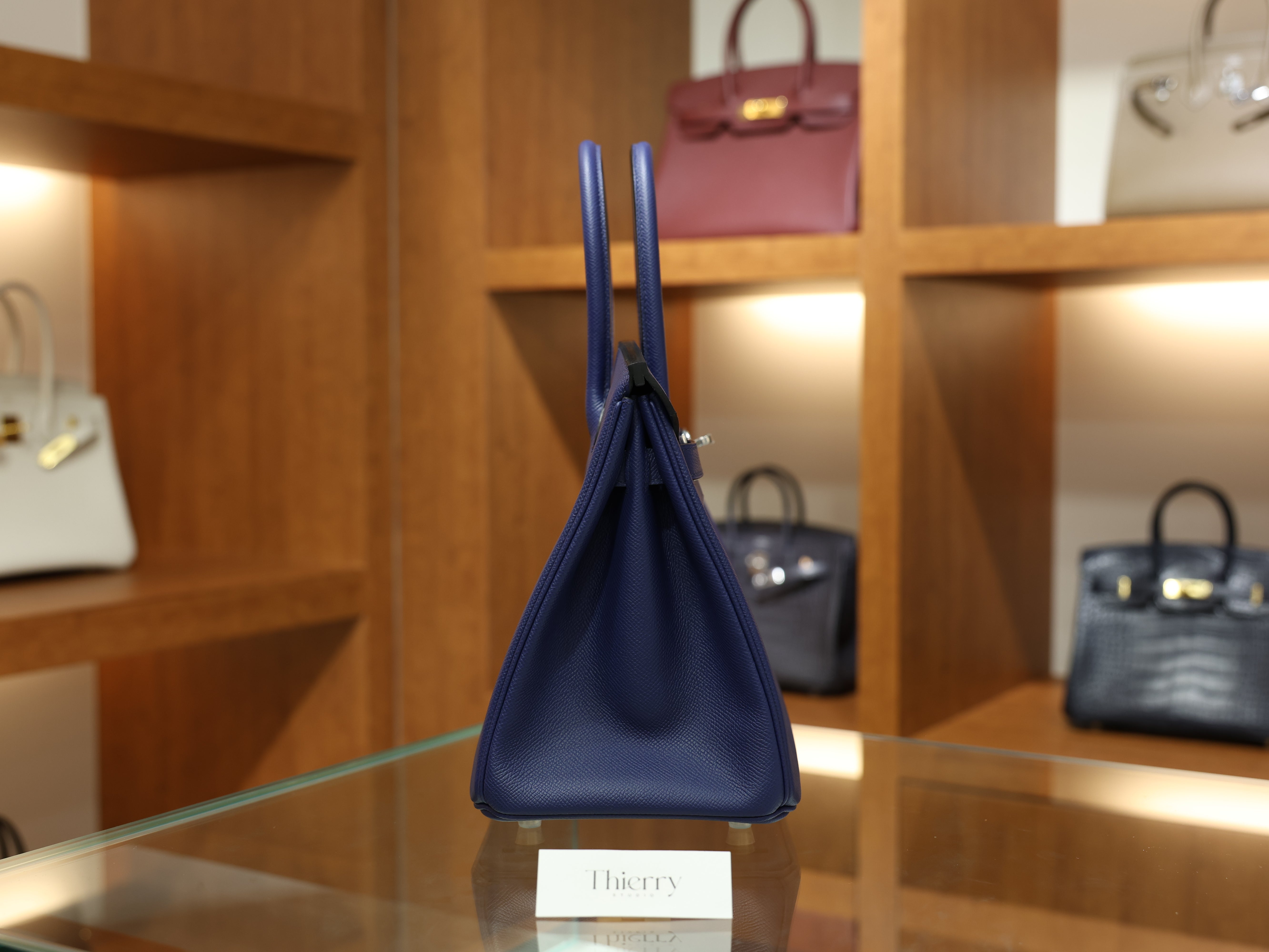 Birkin 30 epsom retourne blue saphir PHW