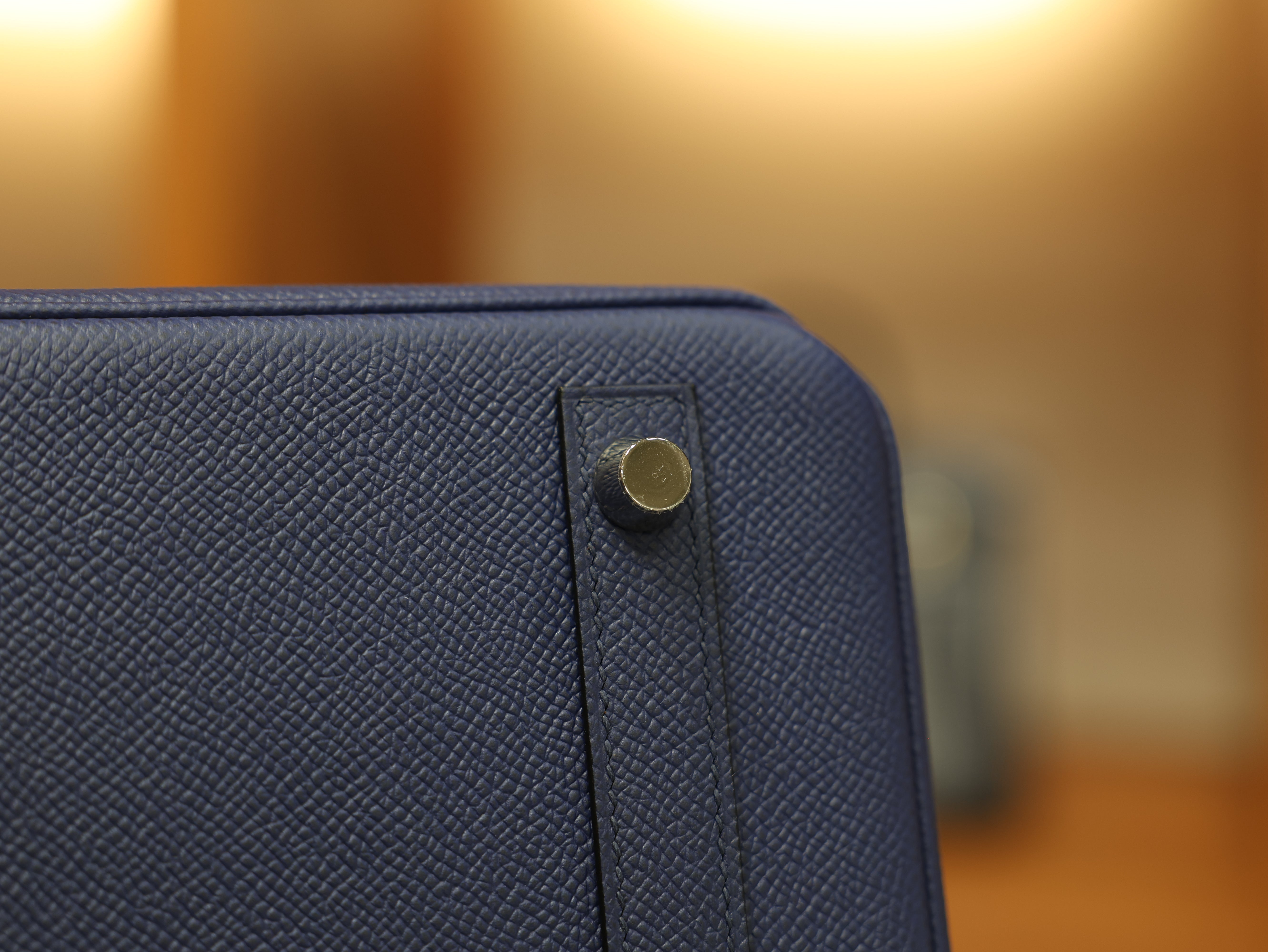 Birkin 30 epsom retourne blue saphir PHW