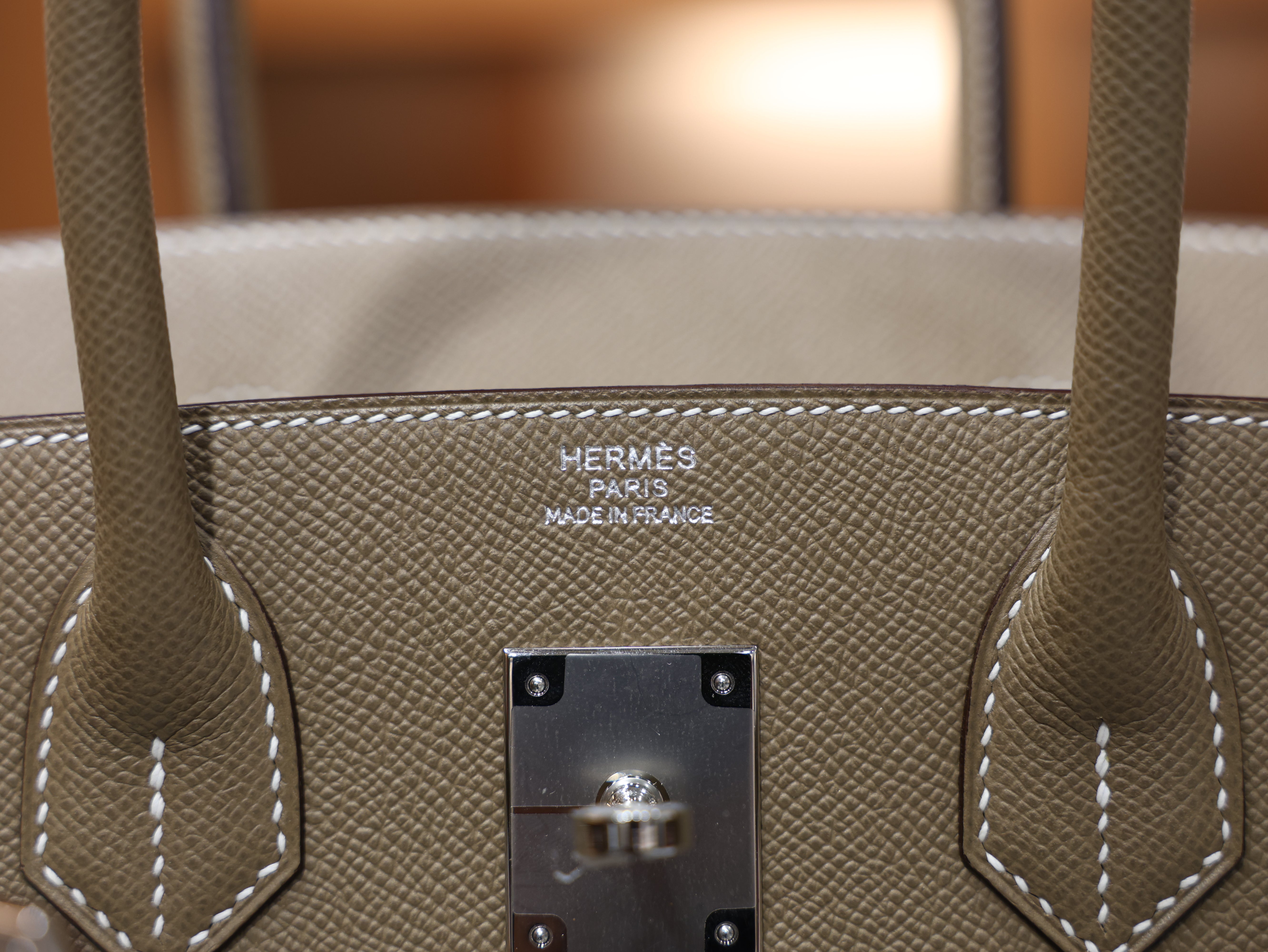 Birkin 30 epsom retourne etoupe PHW