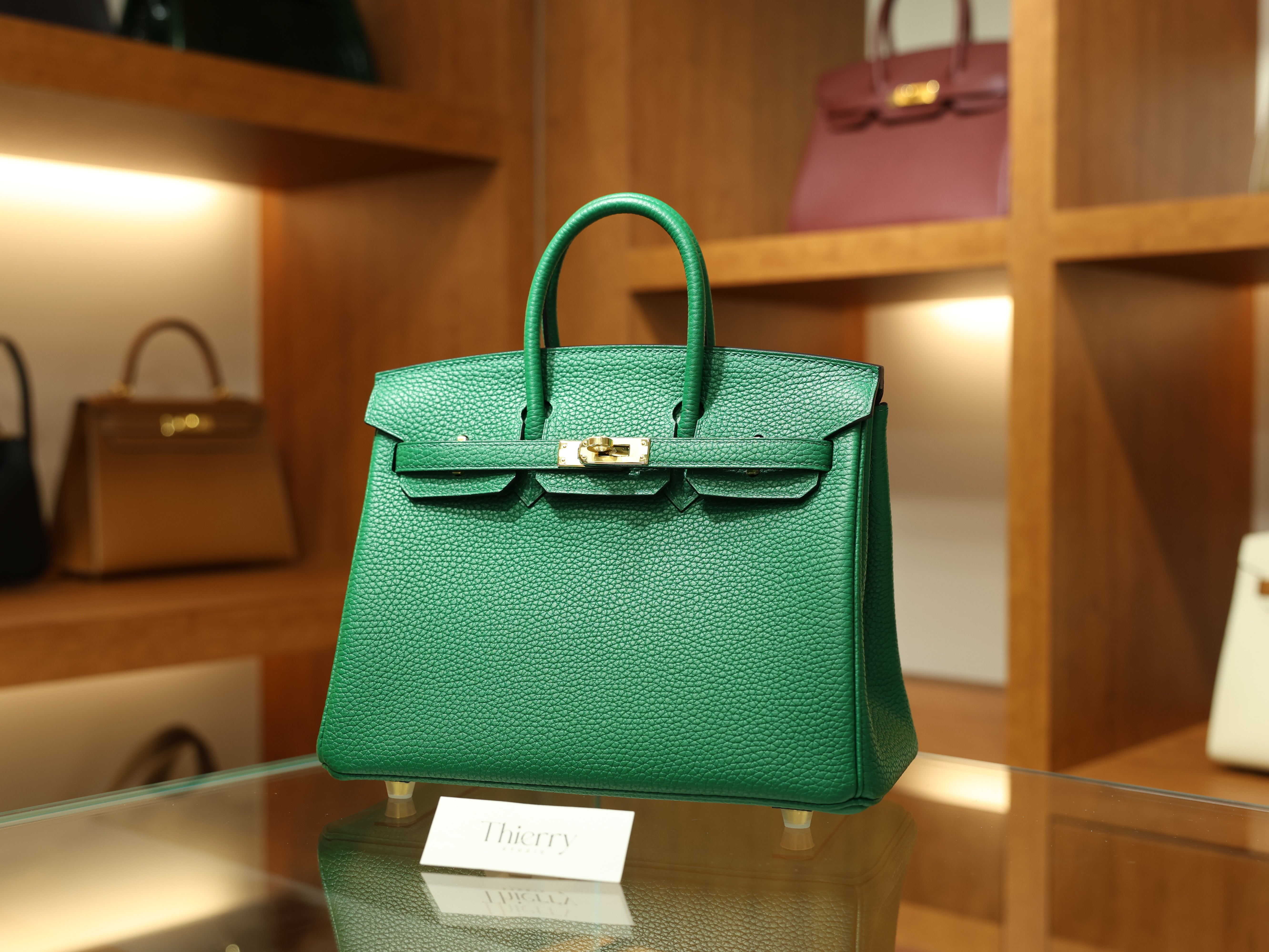 Birkin 25 clemence vert vertigo GHW