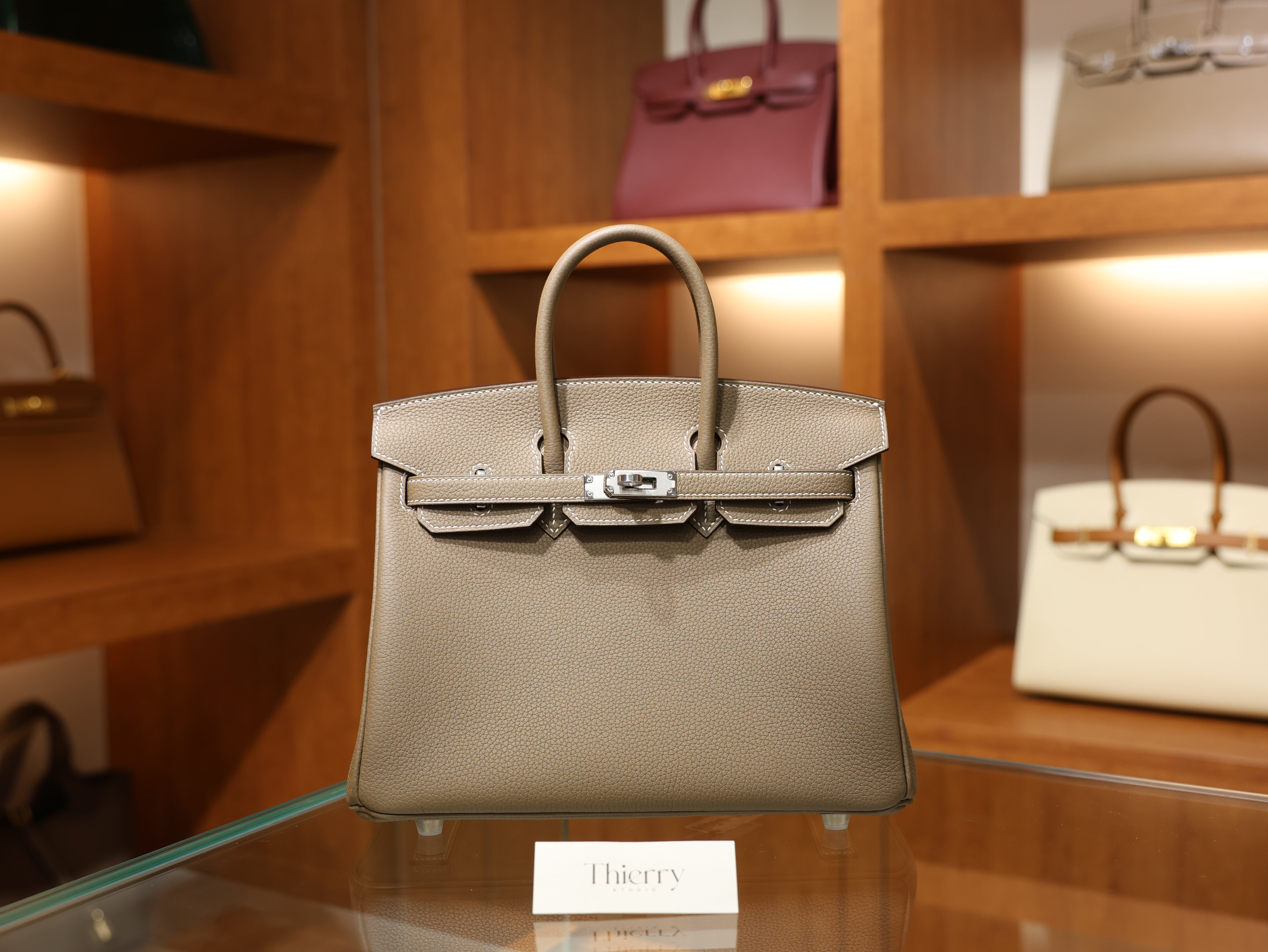 Birkin 25 togo etoupe PHW