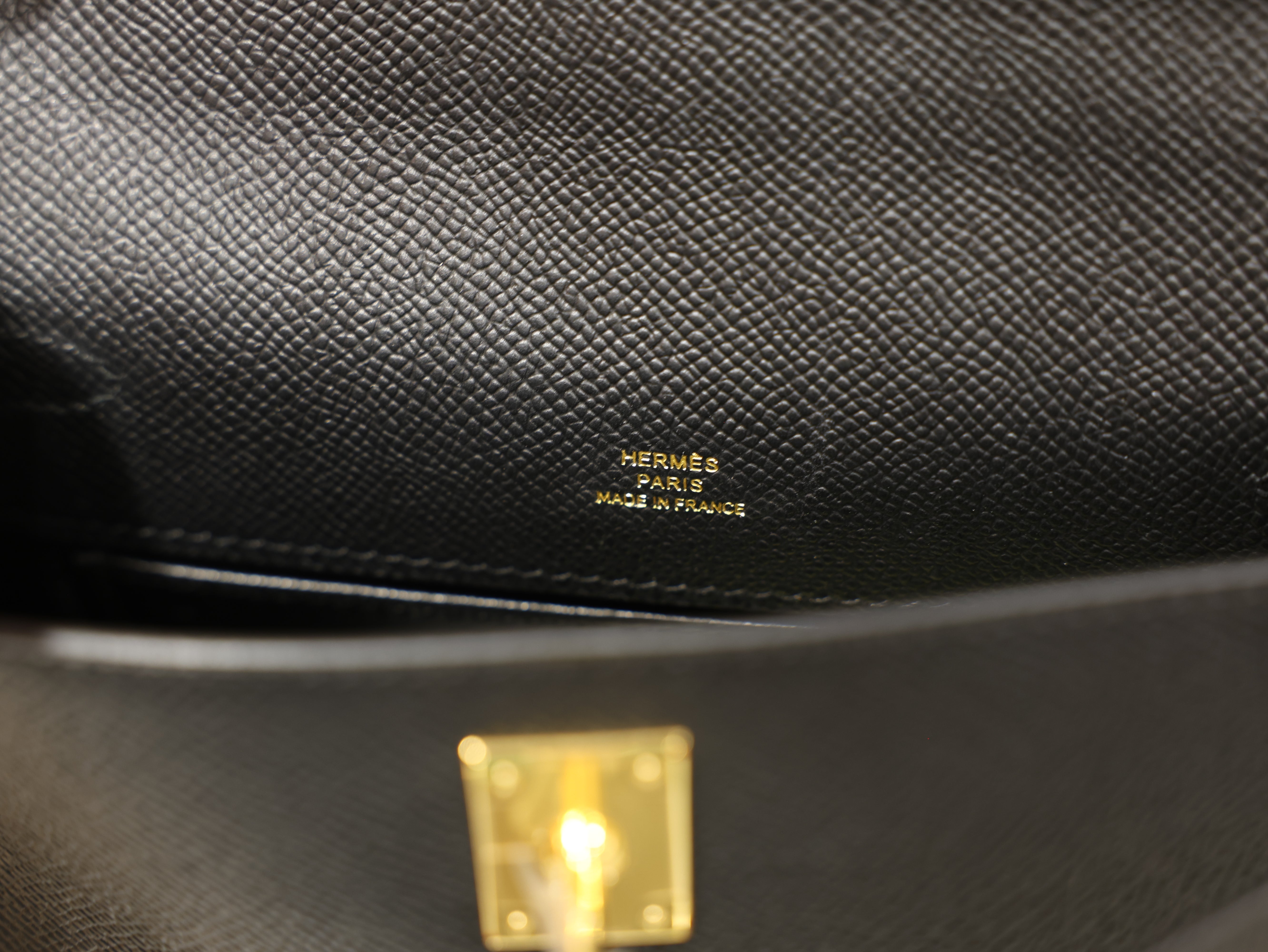 Kelly pochette epsom black GHW