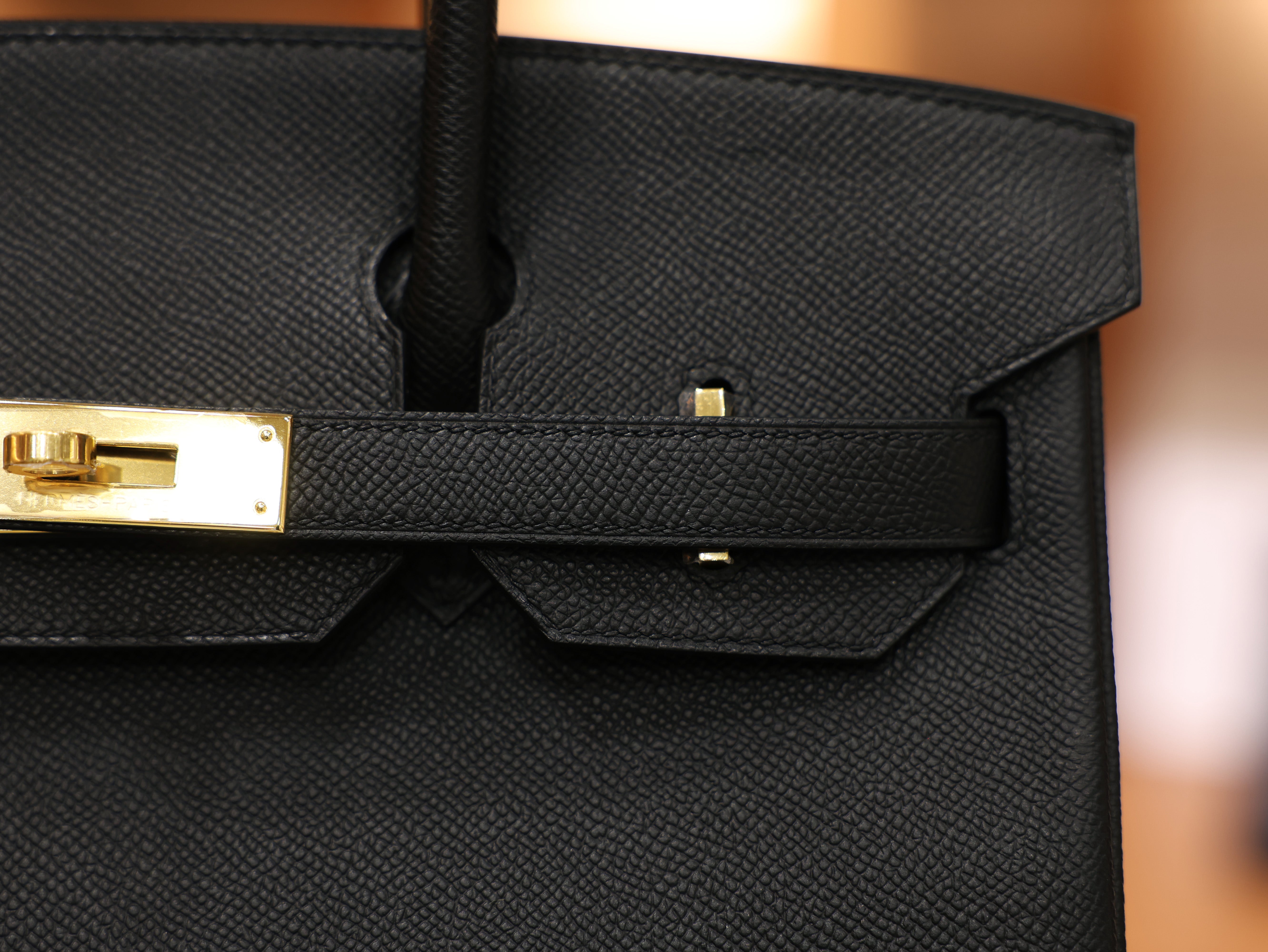 Birkin 30 epsom retourne black GHW