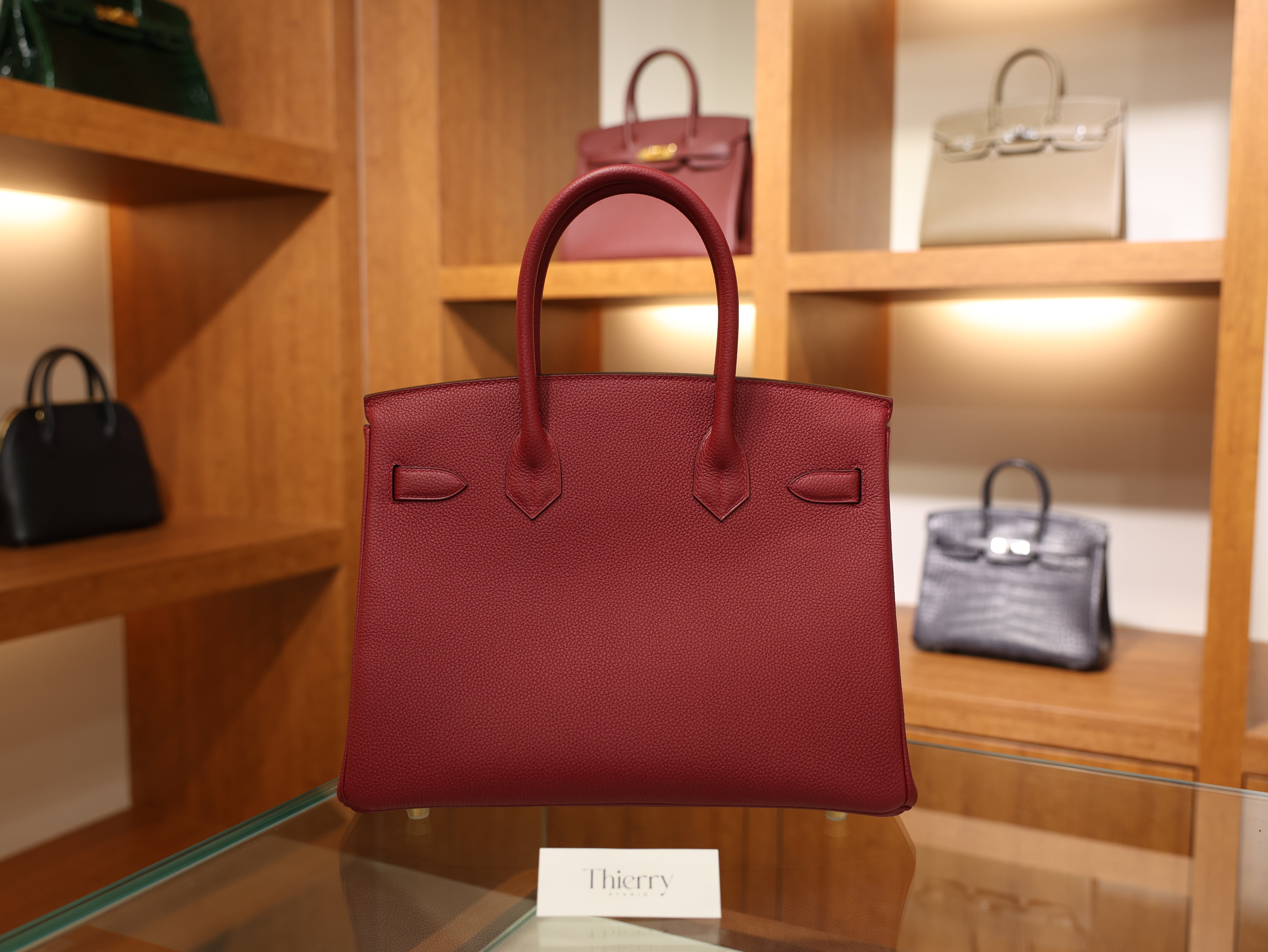 Birkin 30 togo rouge grenat GHW