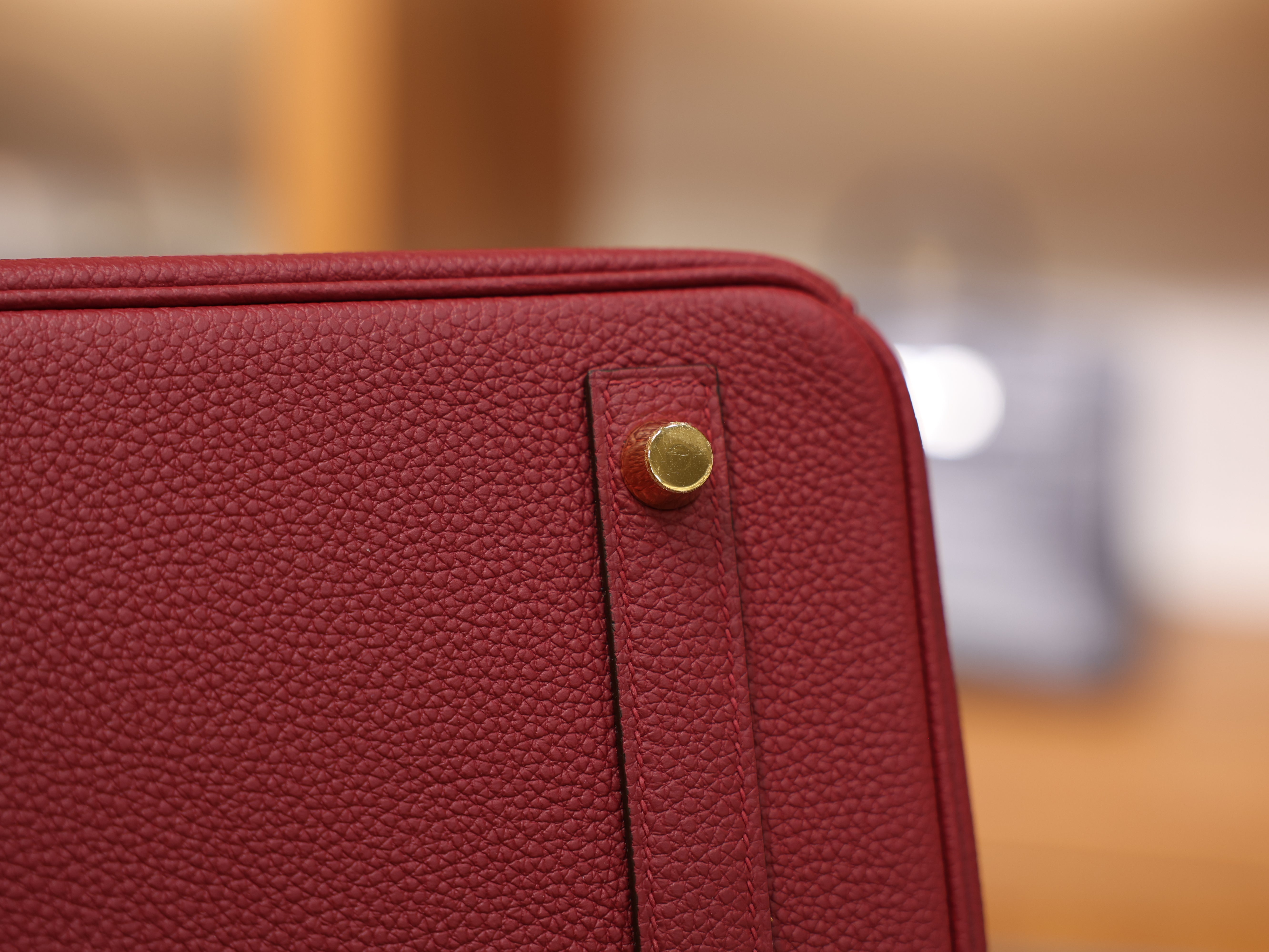 Birkin 30 togo rouge grenat GHW