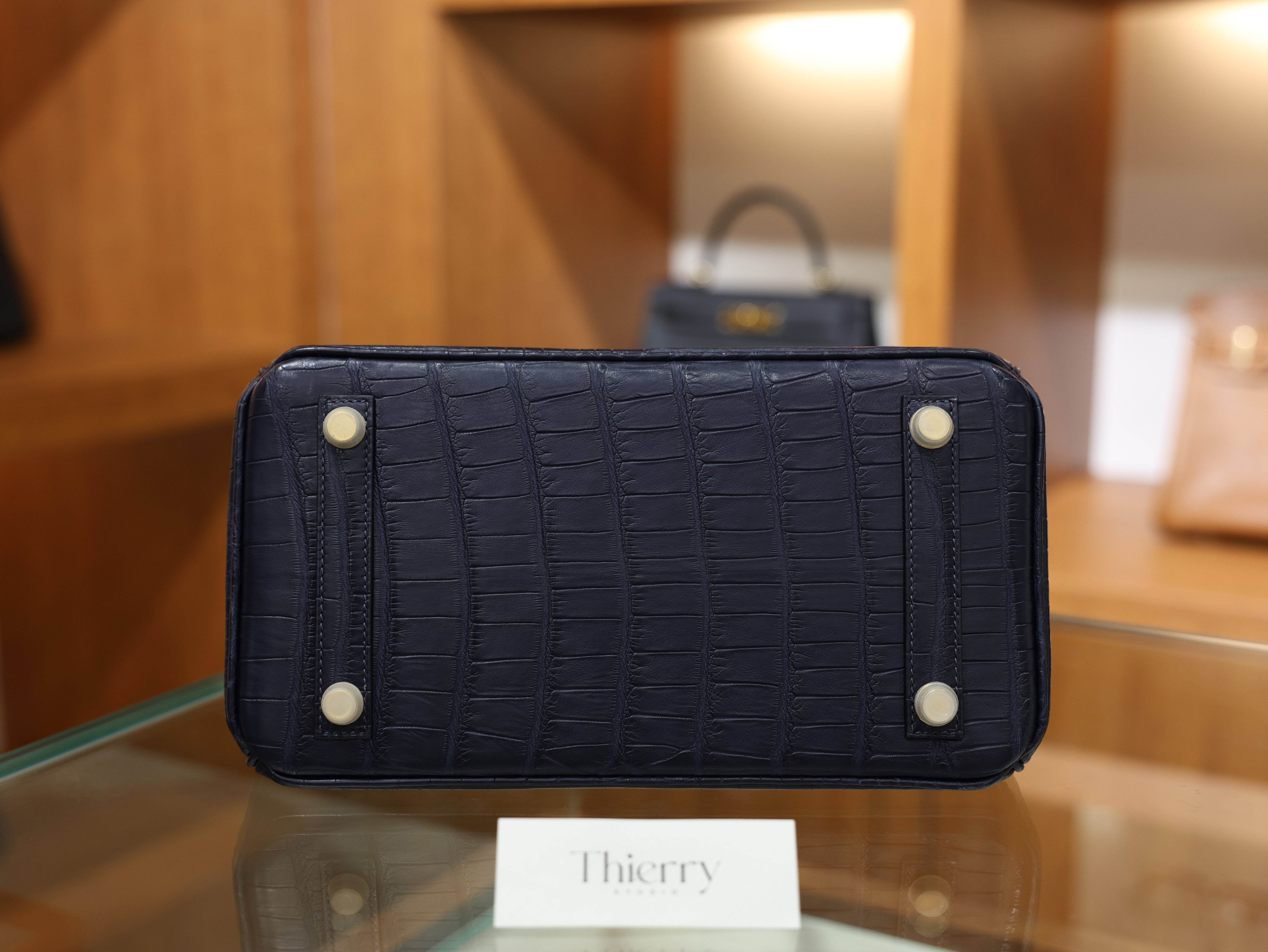 Birkin 25 matt alligator blue saphir GHW