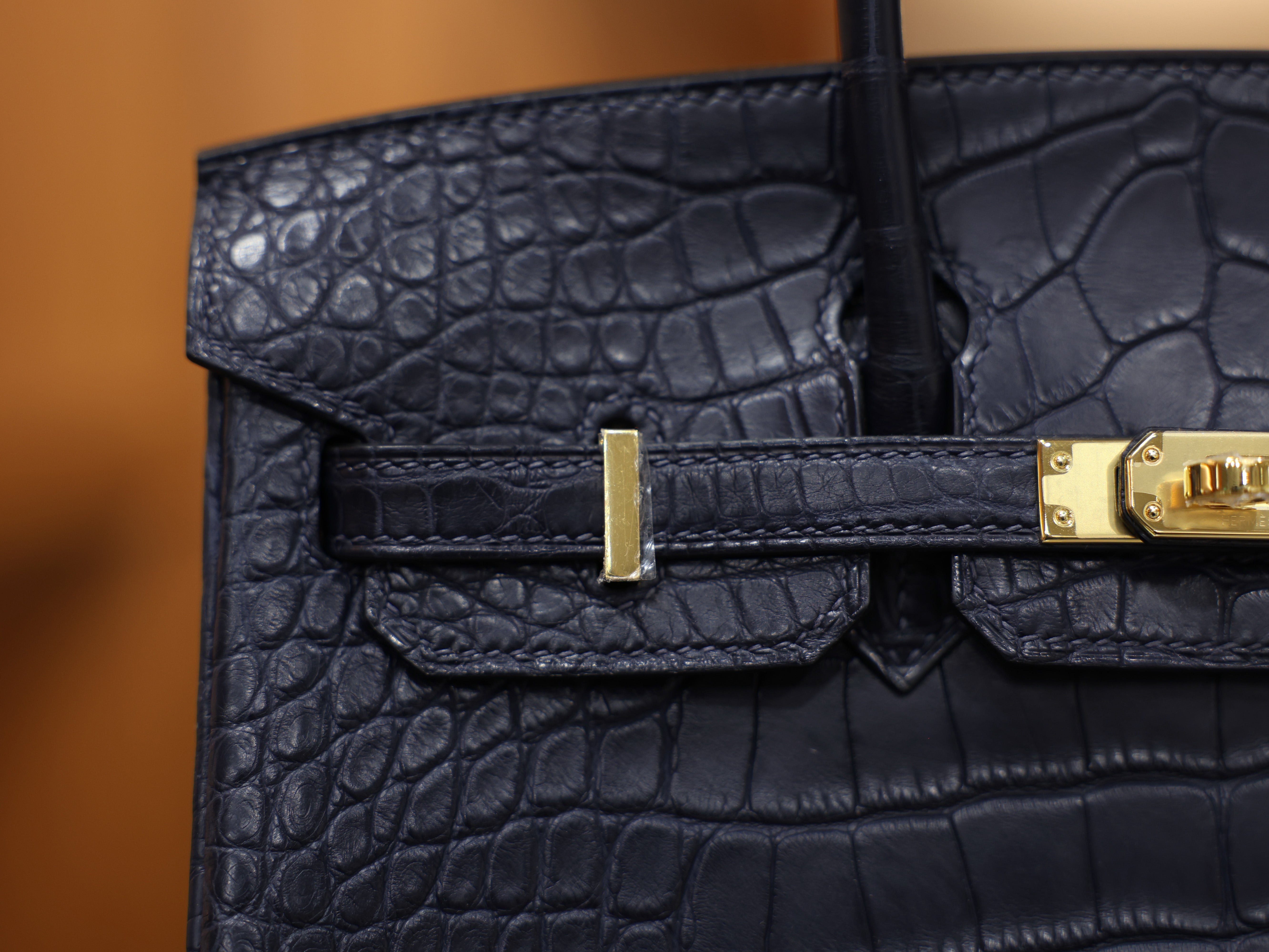 Birkin 25 matt alligator blue saphir GHW