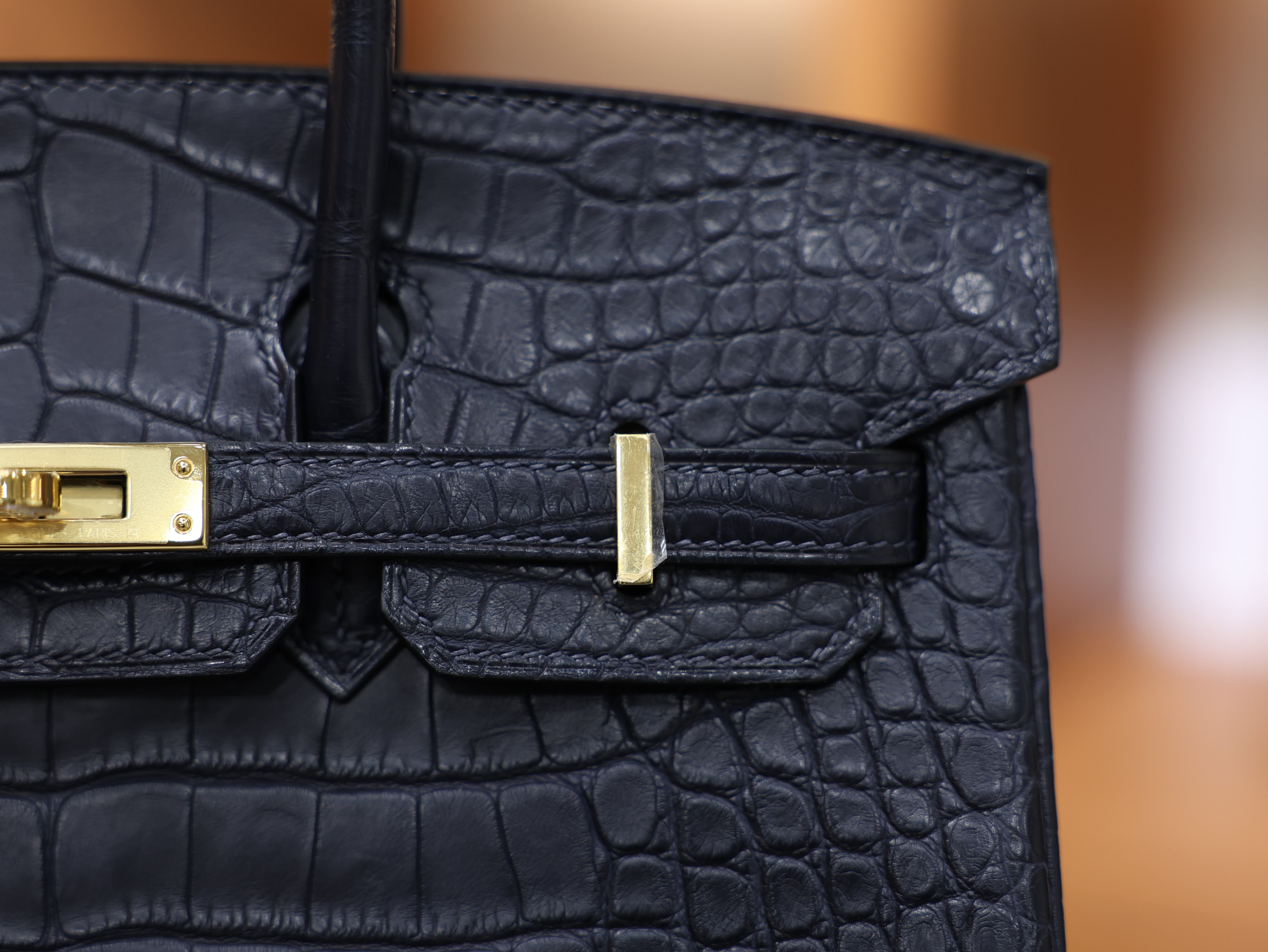 Birkin 25 matt alligator blue saphir GHW