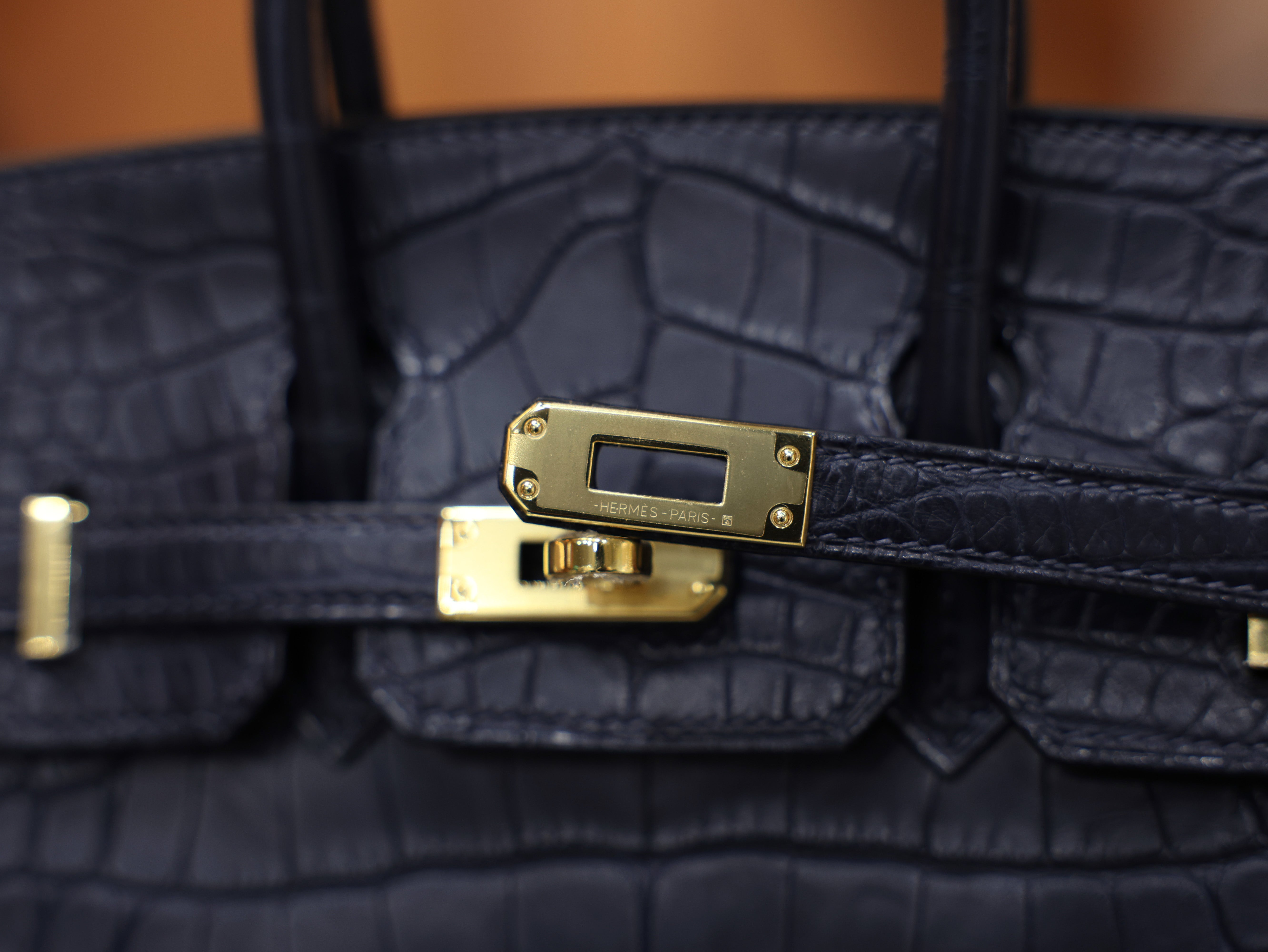 Birkin 25 matt alligator blue saphir GHW