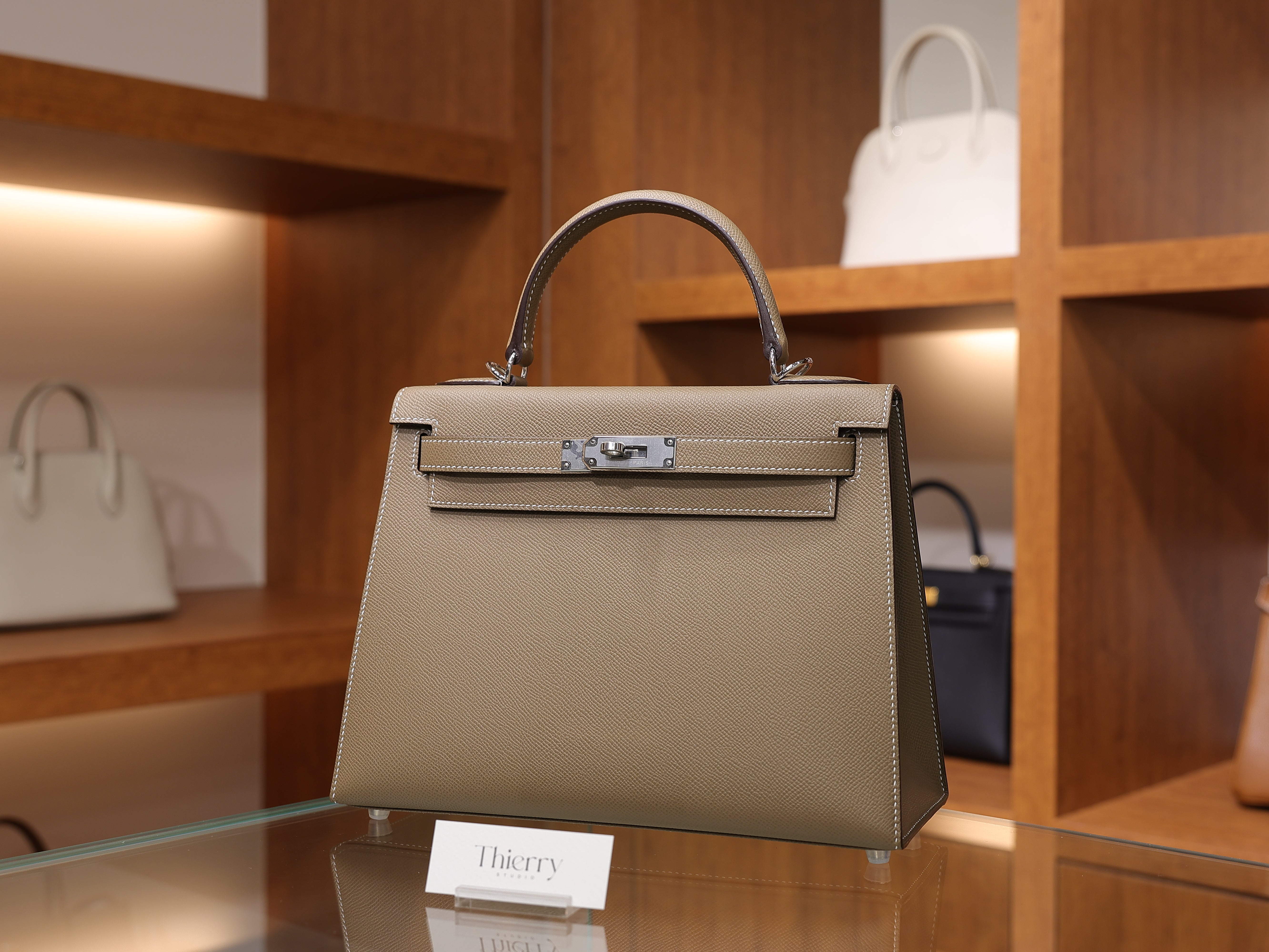 Kelly 28 epsom etoupe PHW