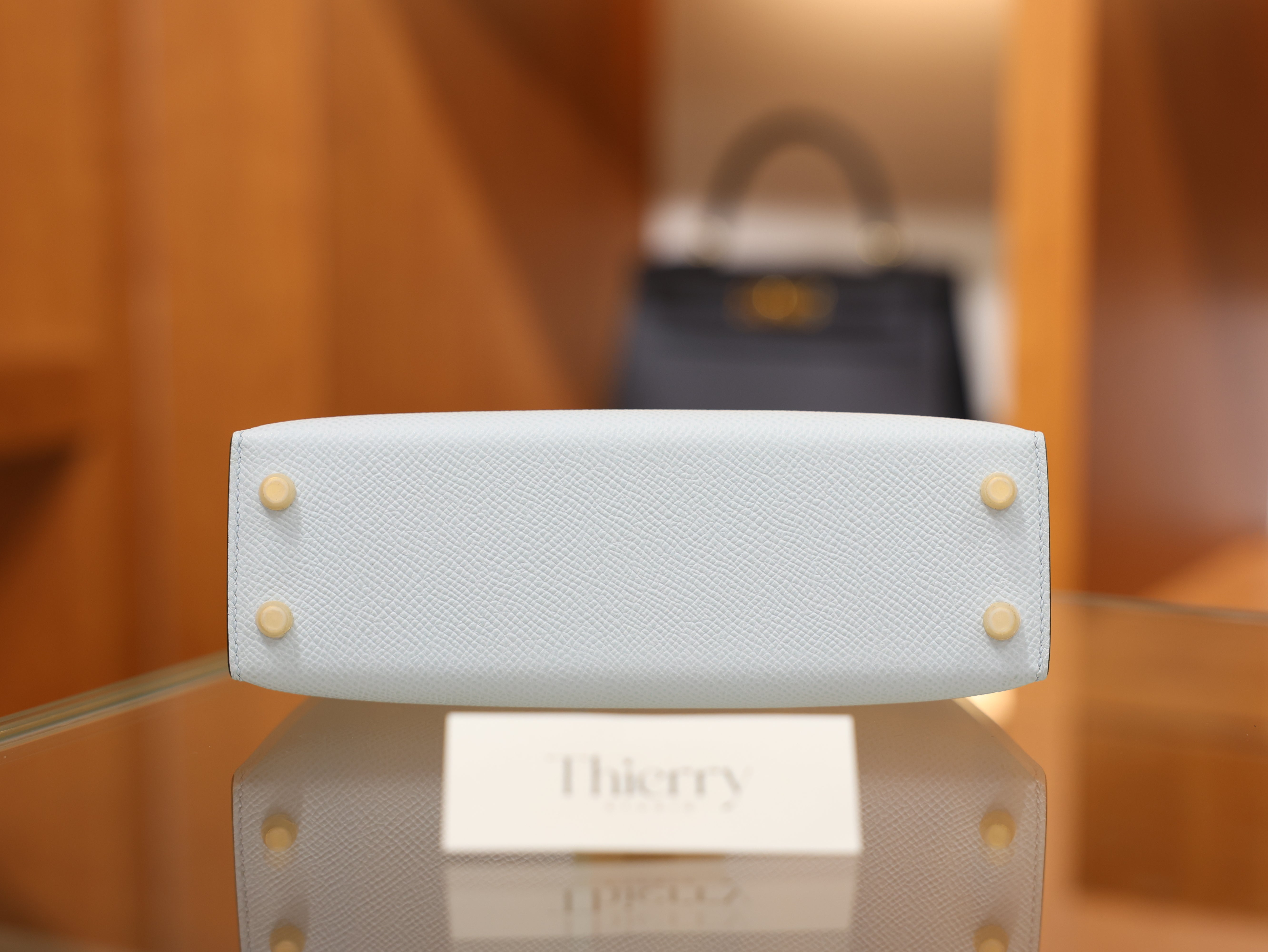 Kelly mini 2 epsom Bleu Brume GHW