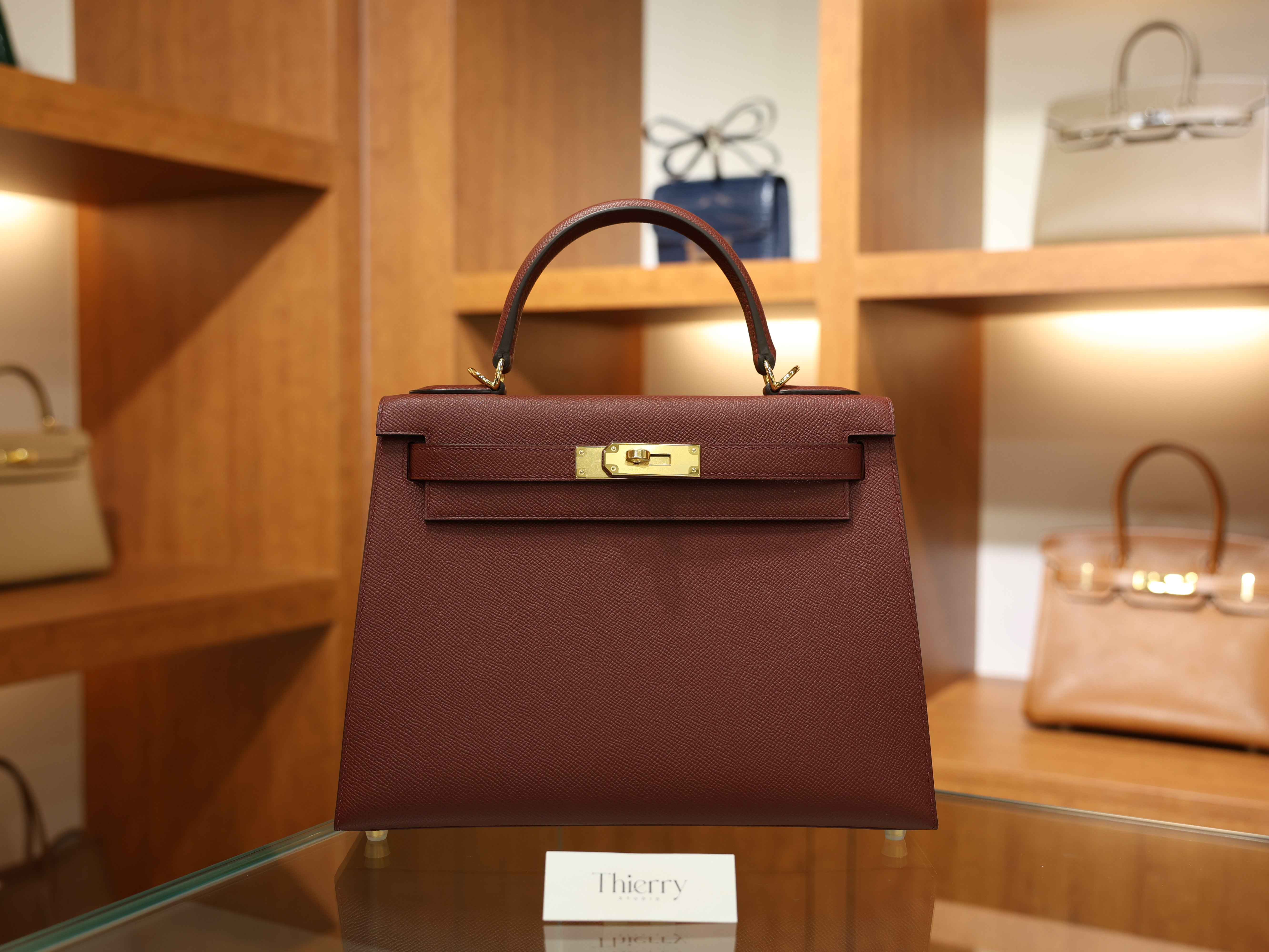 Kelly 28 epsom rouge H GHW