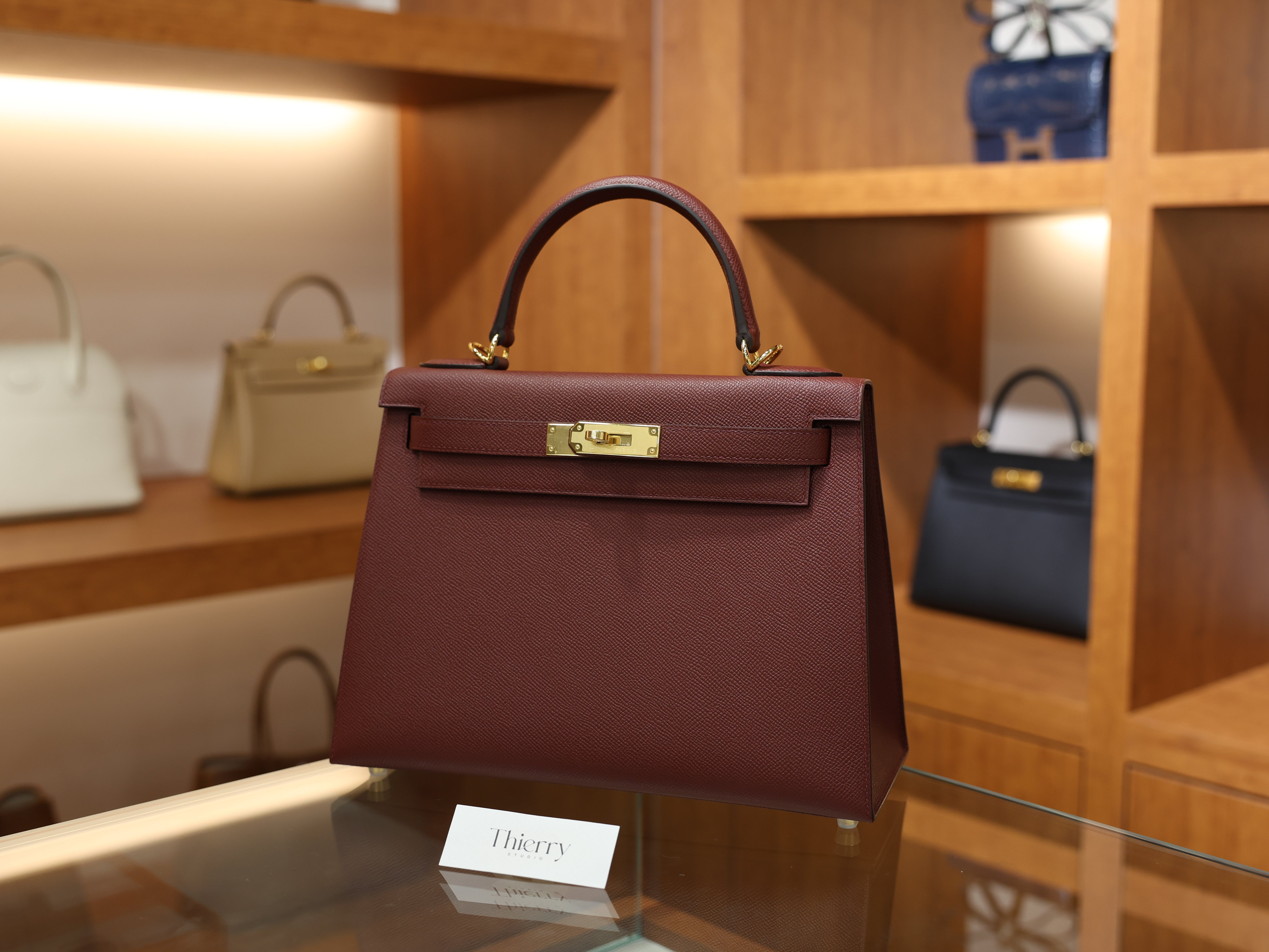 Kelly 28 epsom rouge H GHW
