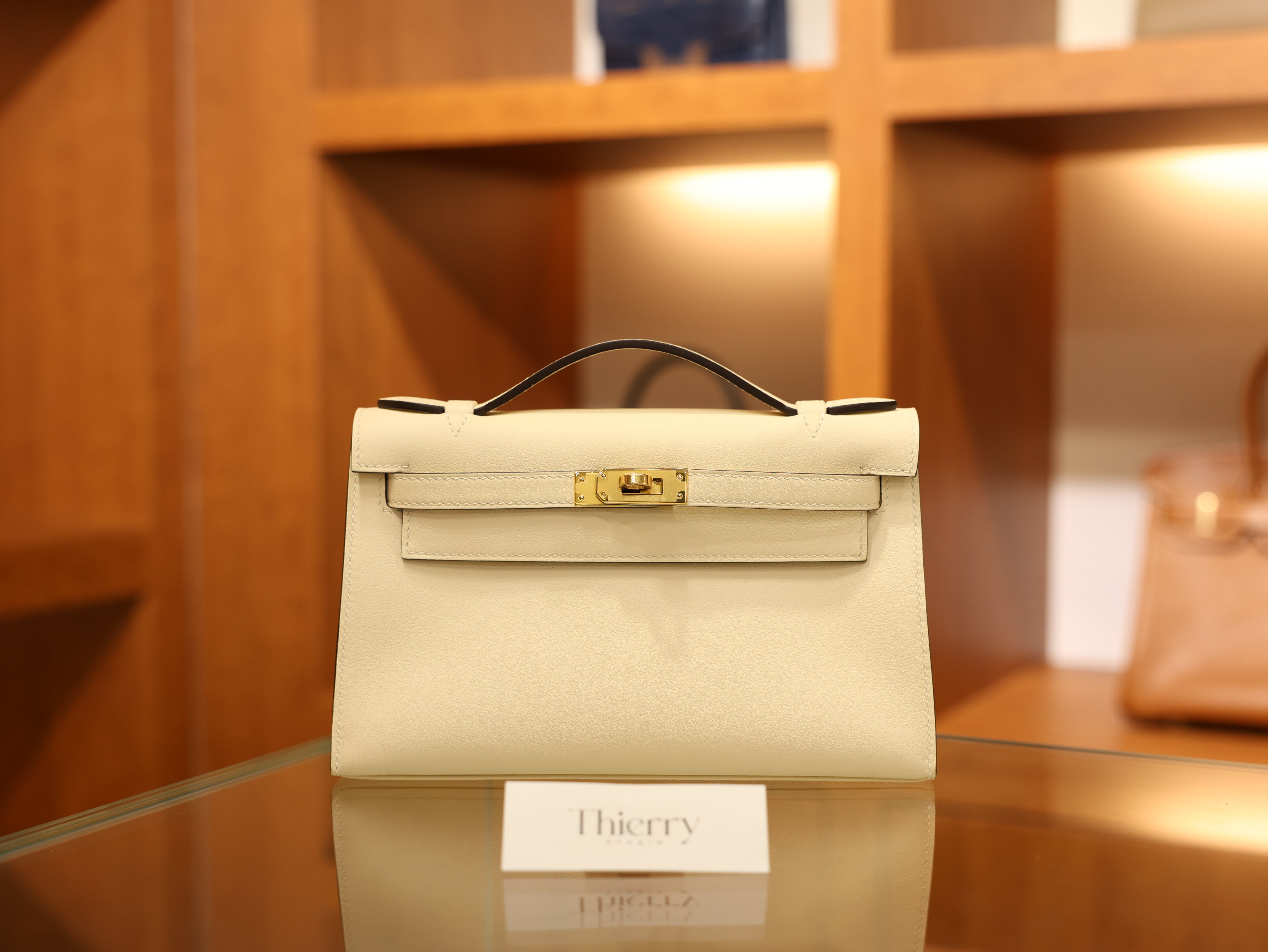 Kelly pochette swift nata GHW