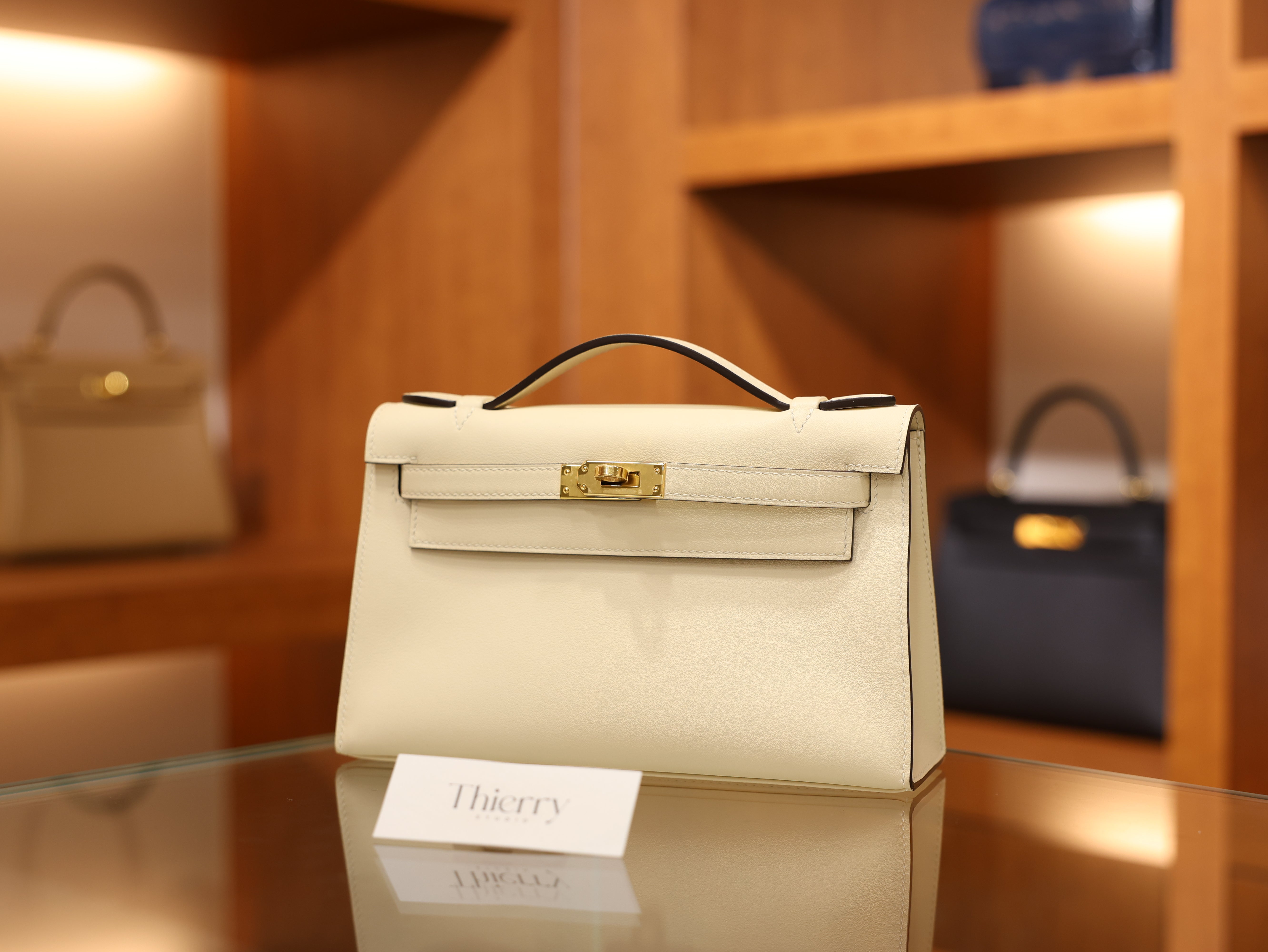 Kelly pochette swift nata GHW