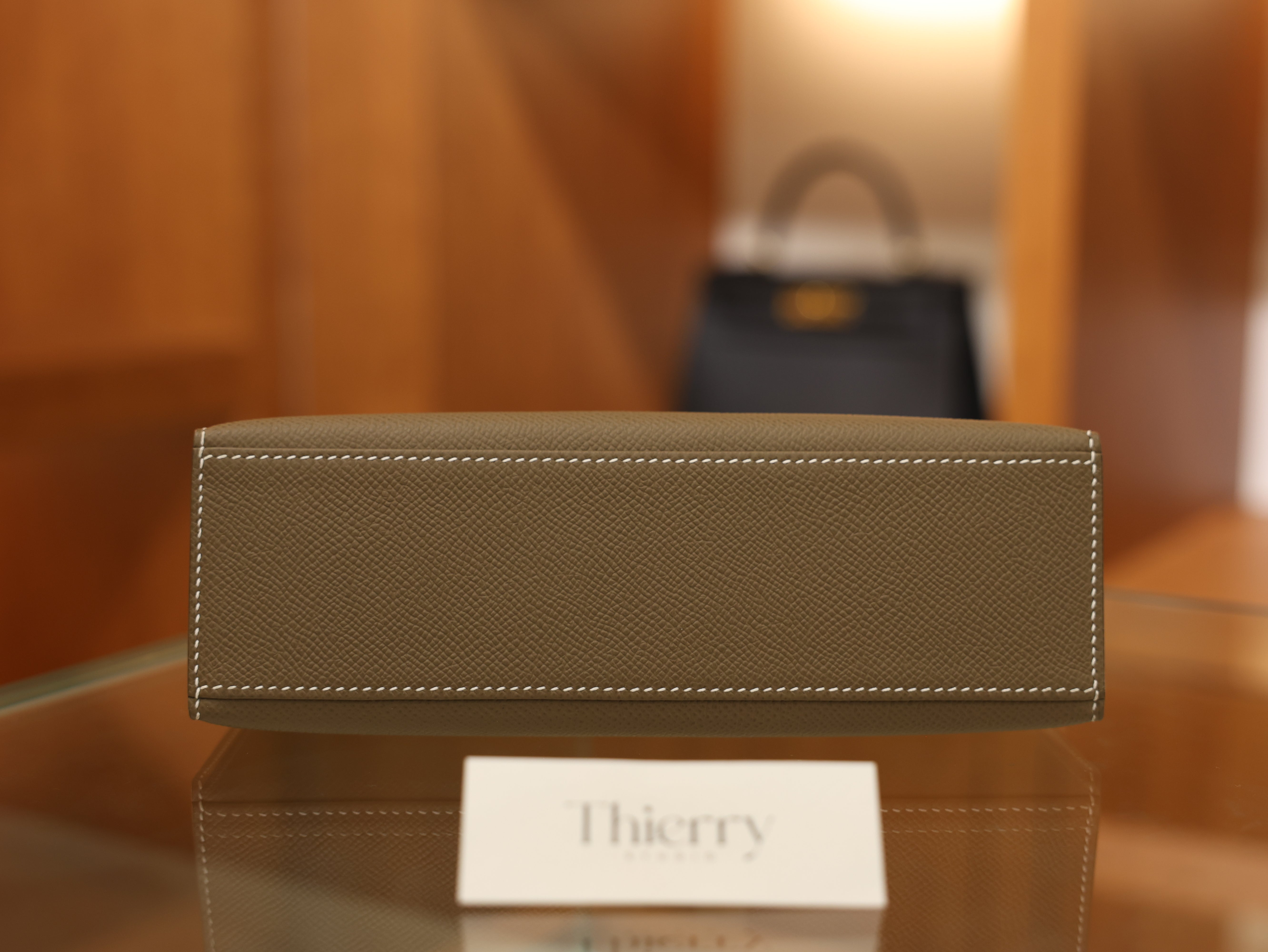 Kelly pochette epsom etoupe GHW (HSS)