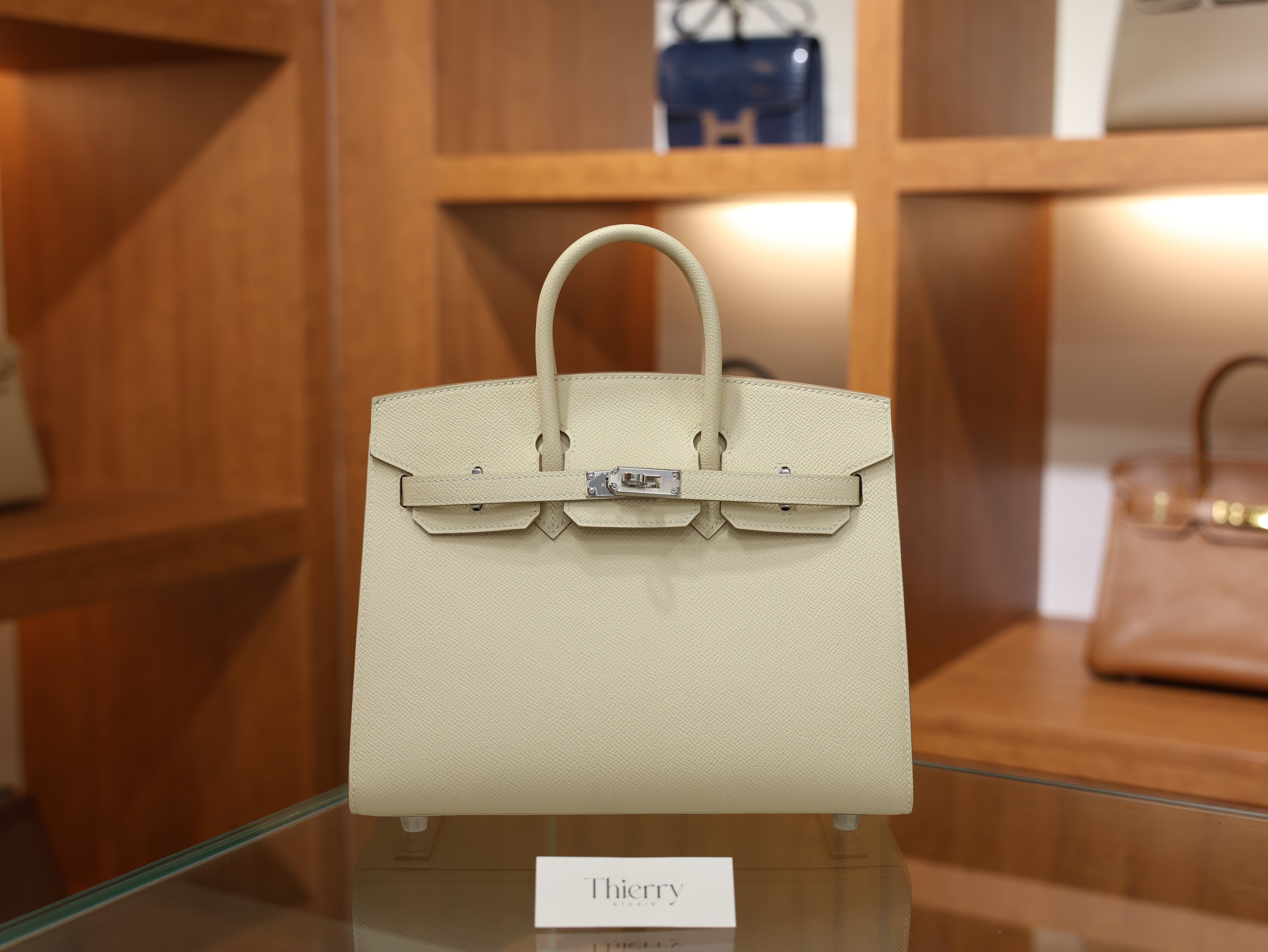 Birkin 25 epsom sellier craie PHW