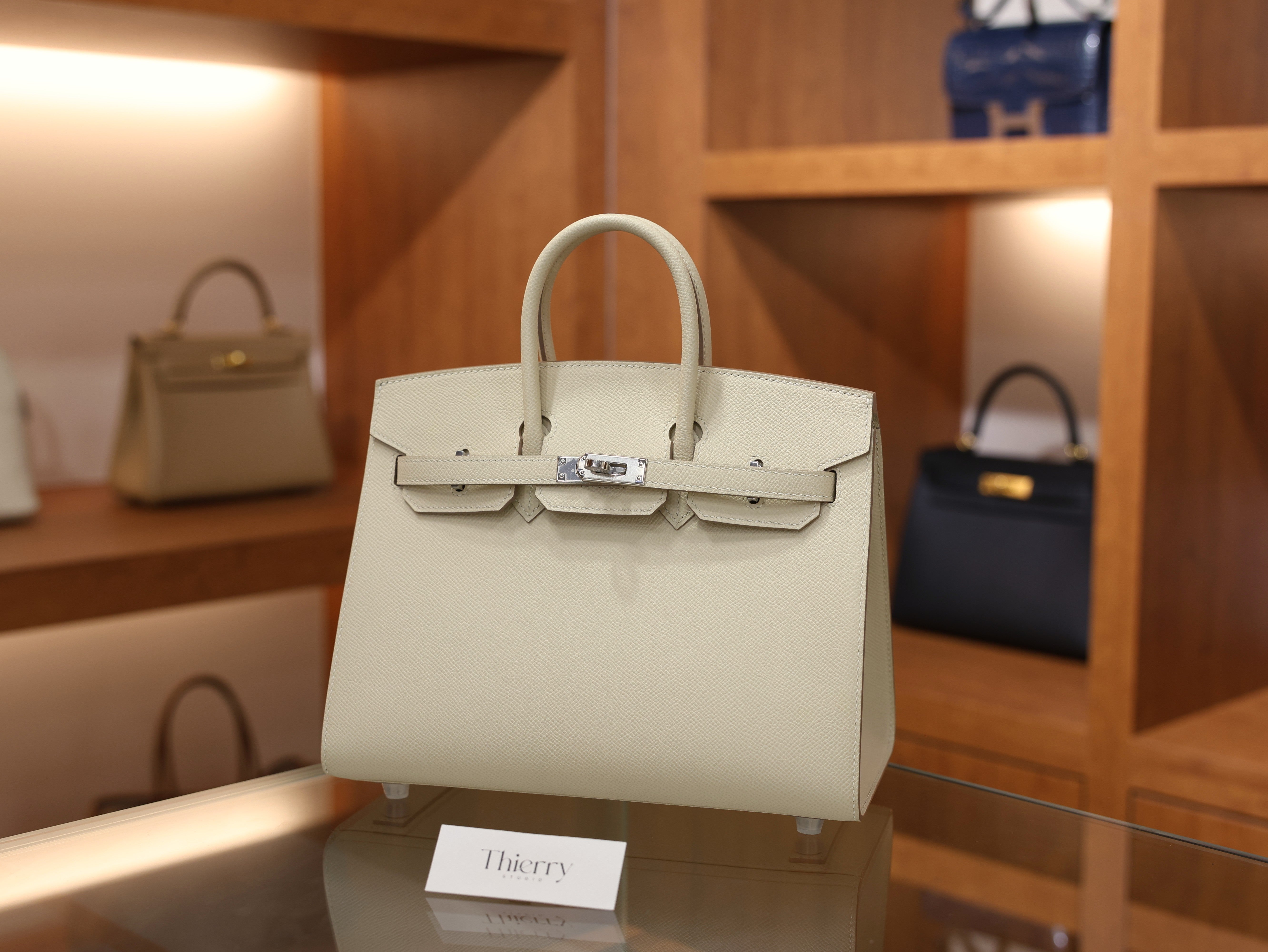 Birkin 25 epsom sellier craie PHW