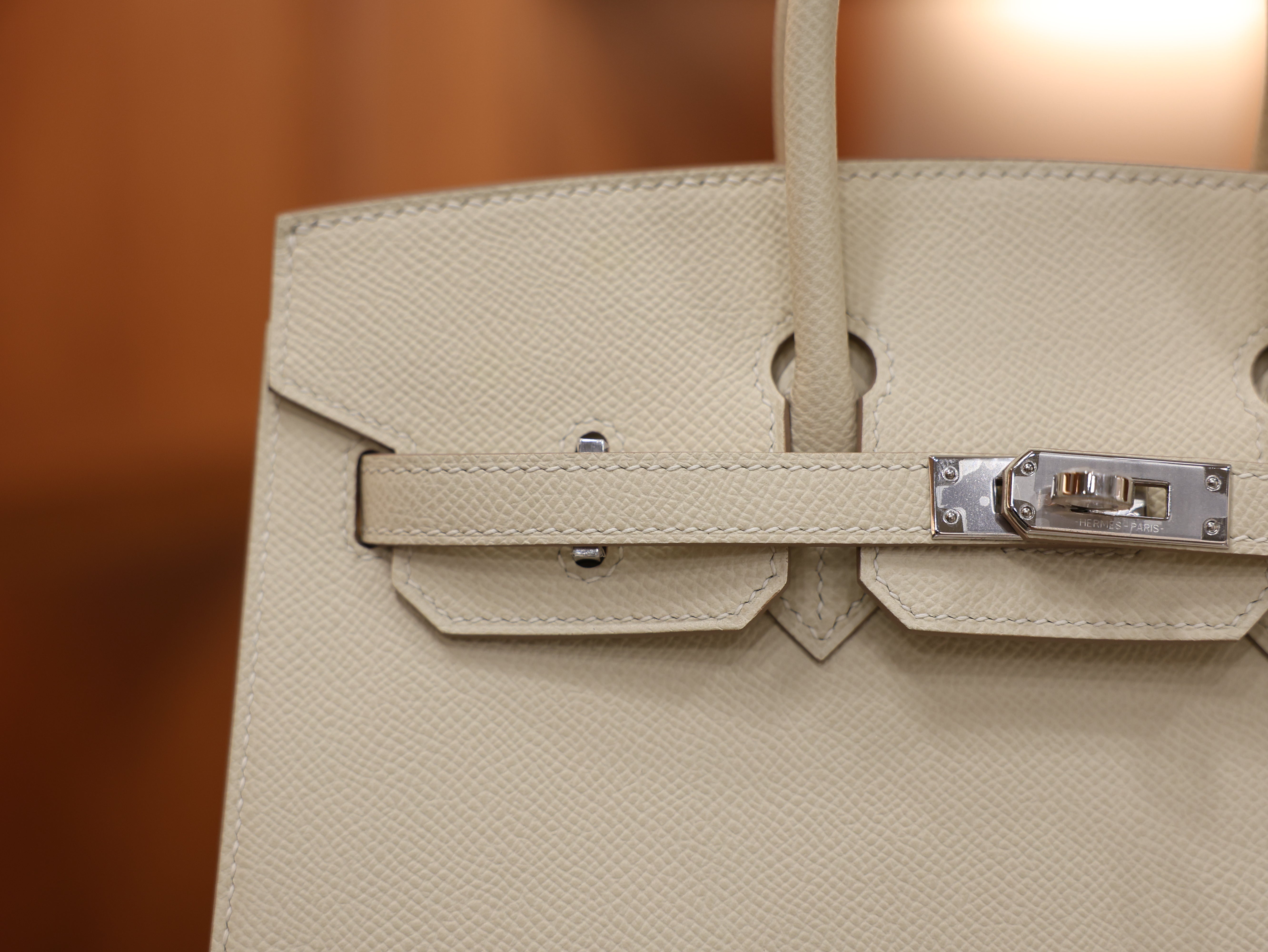 Birkin 25 epsom sellier craie PHW