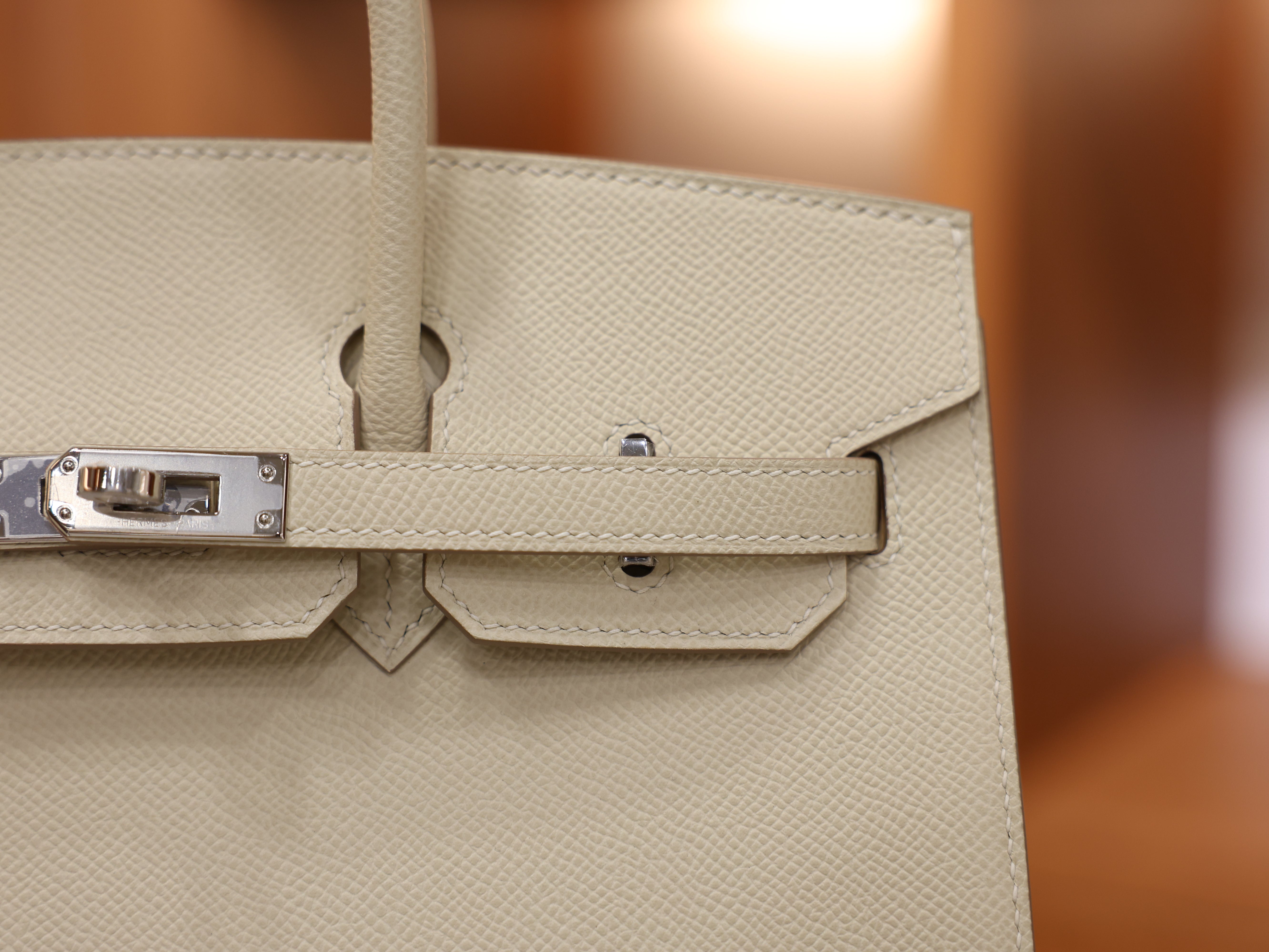 Birkin 25 epsom sellier craie PHW