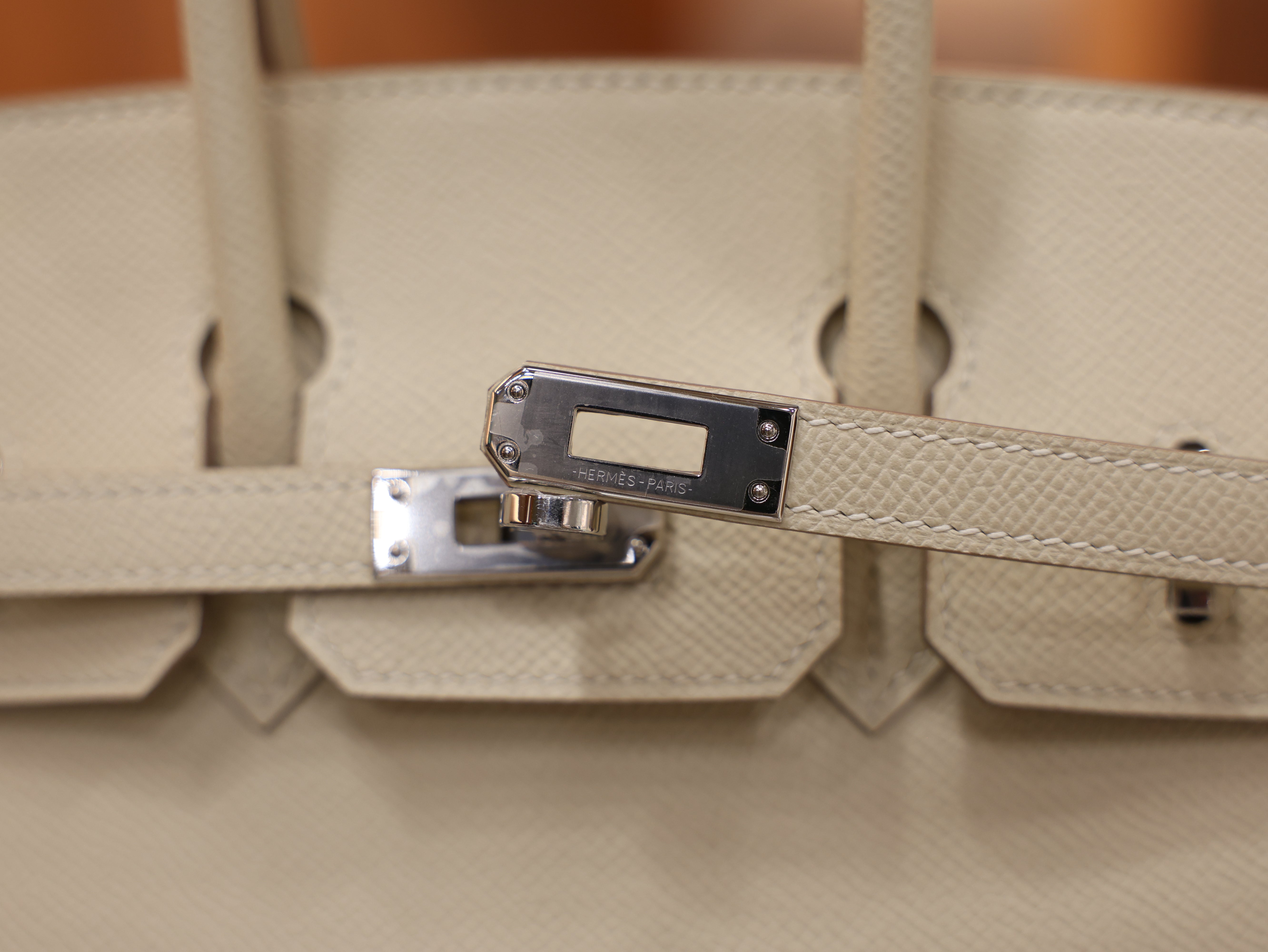 Birkin 25 epsom sellier craie PHW