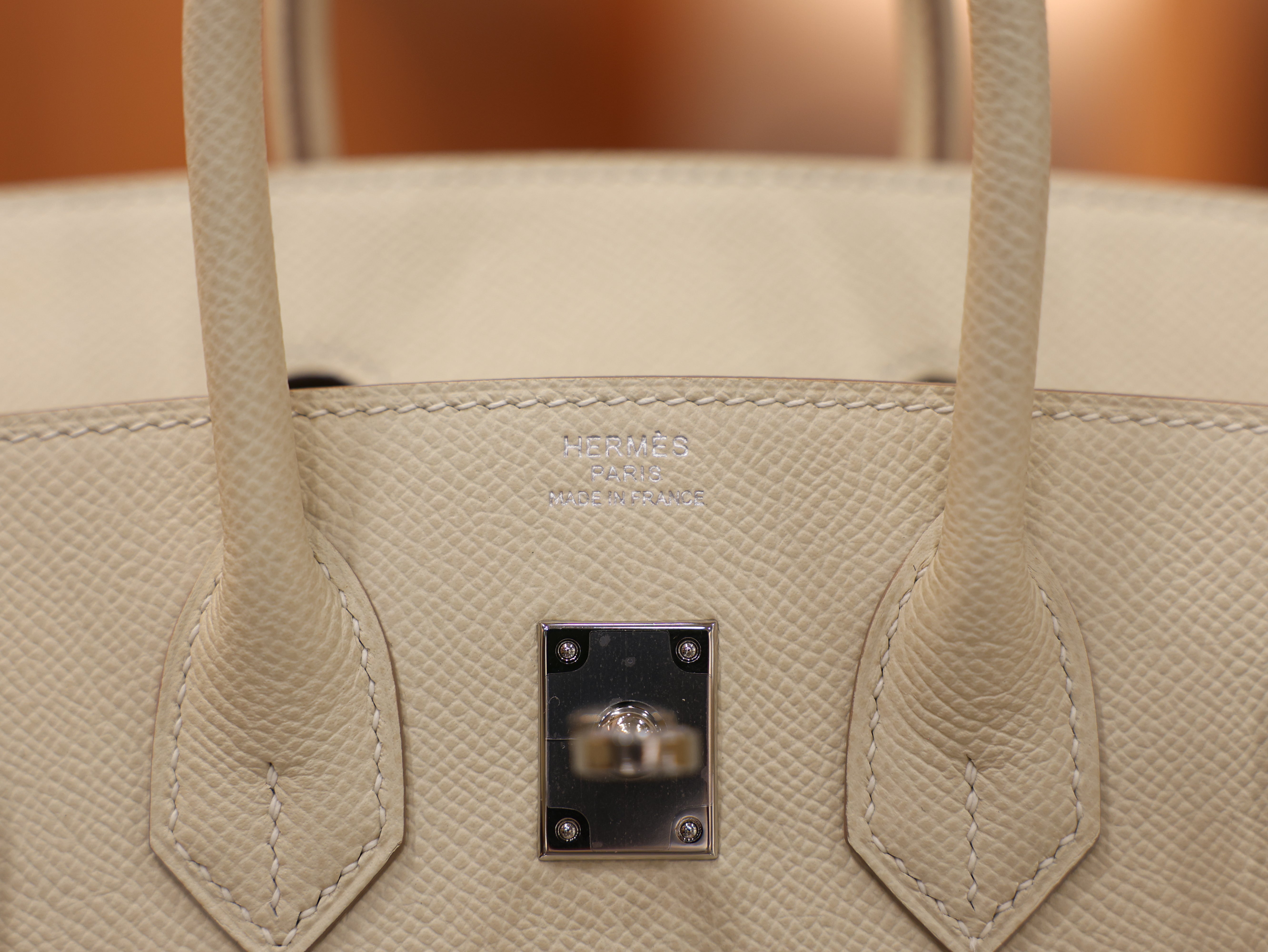 Birkin 25 epsom sellier craie PHW