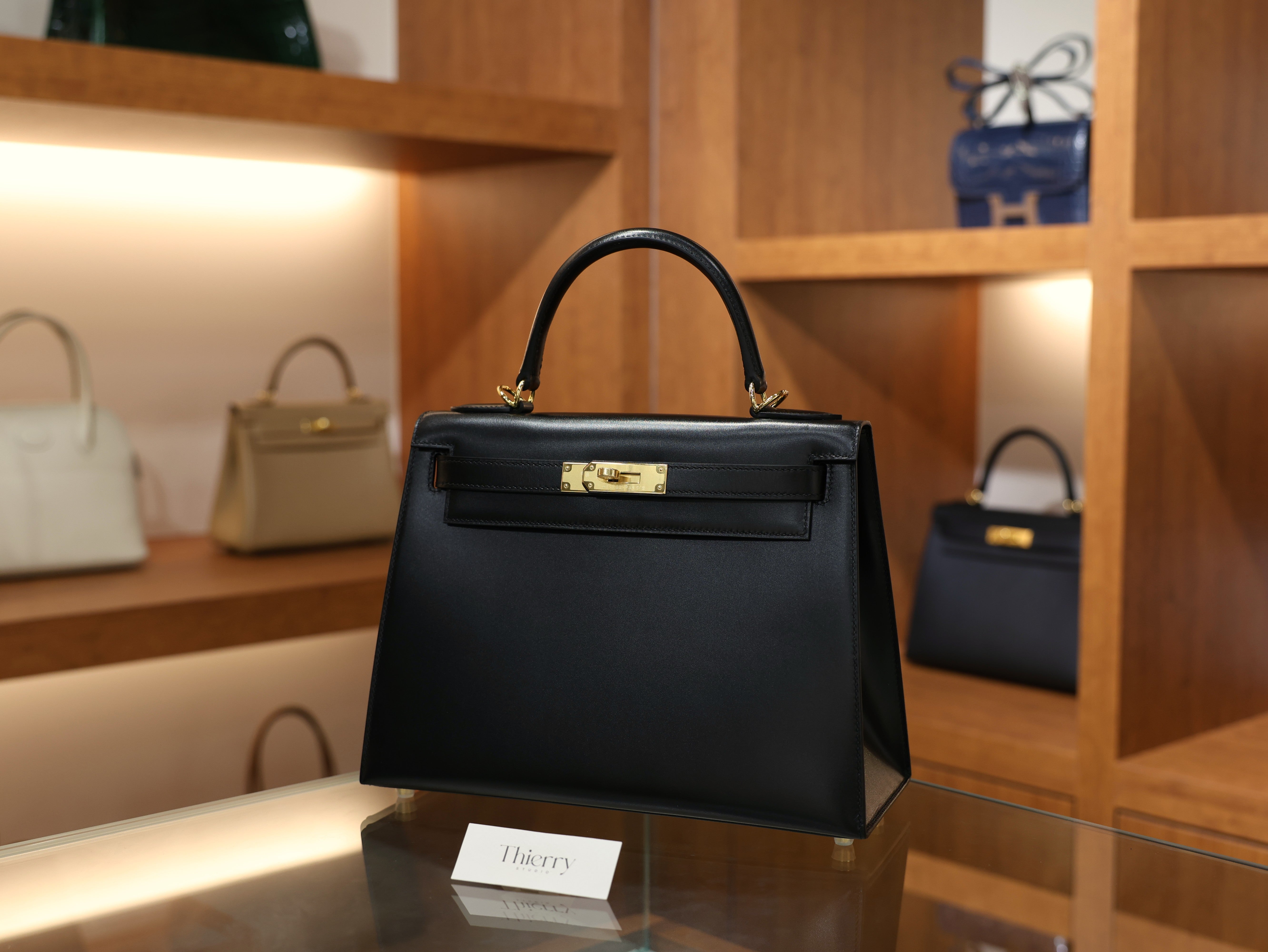 Kelly 28 box sellier black GHW
