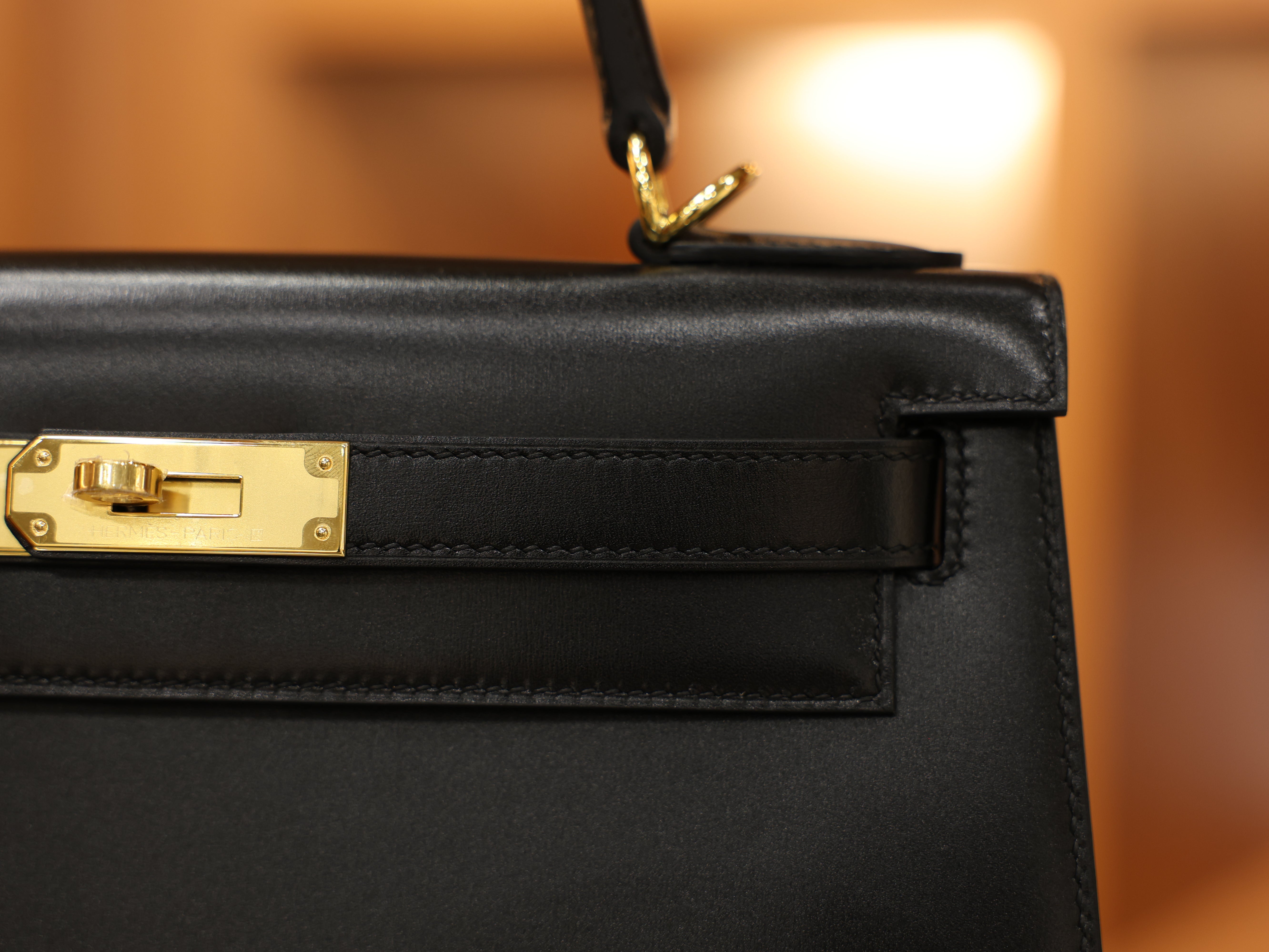 Kelly 28 box sellier black GHW