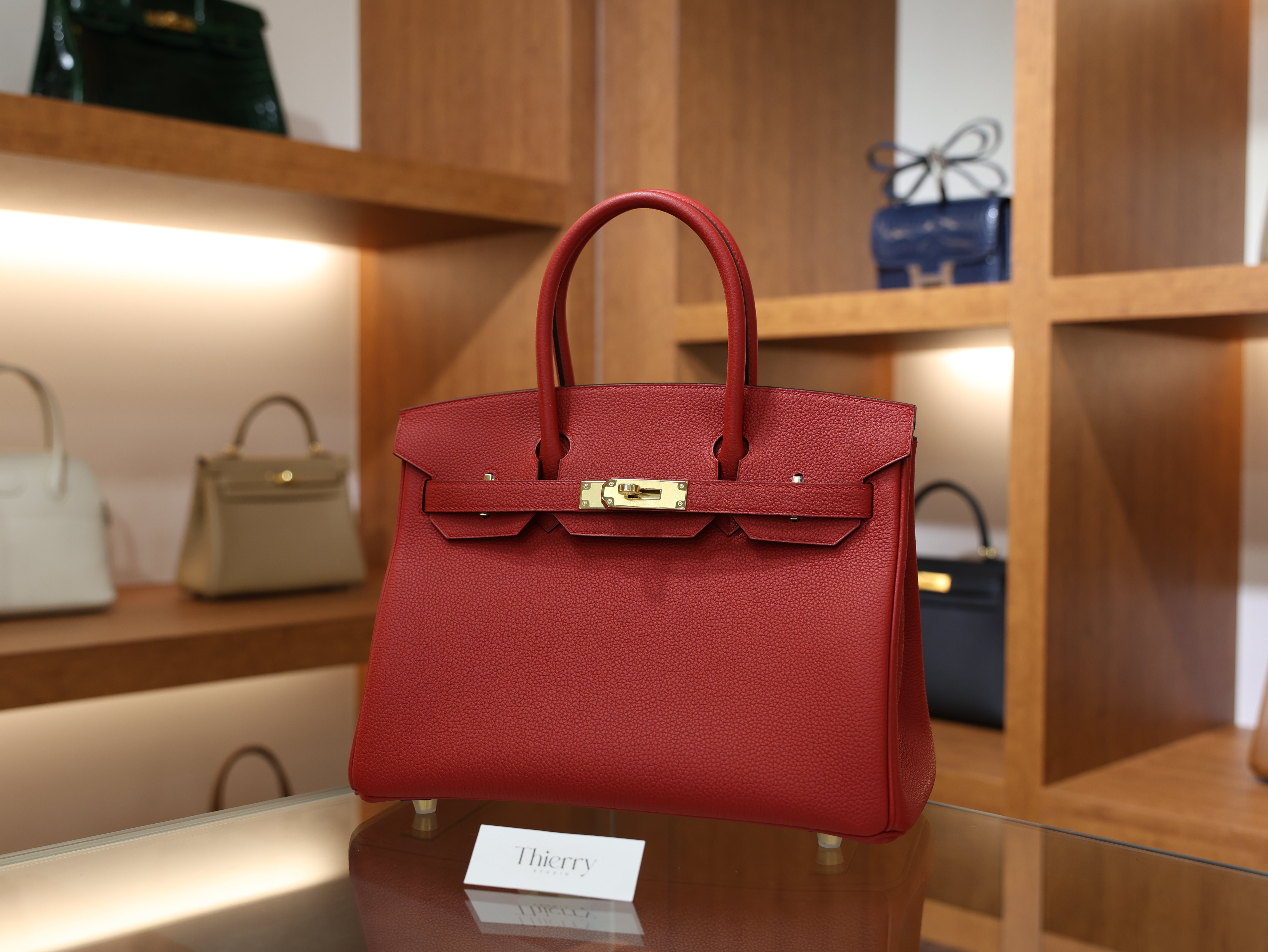 Birkin 30 togo rouge casaque GHW