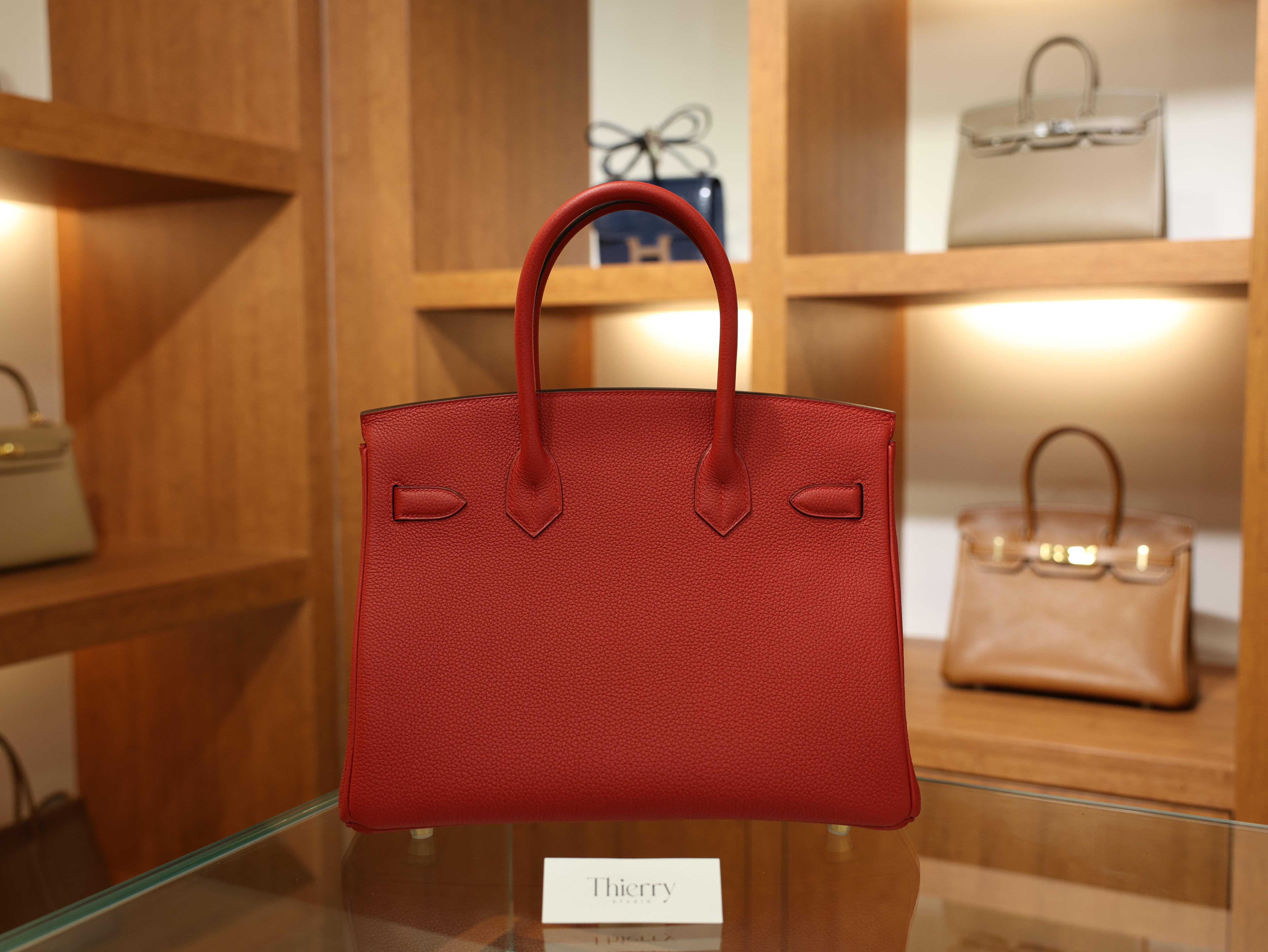 Birkin 30 togo rouge casaque GHW