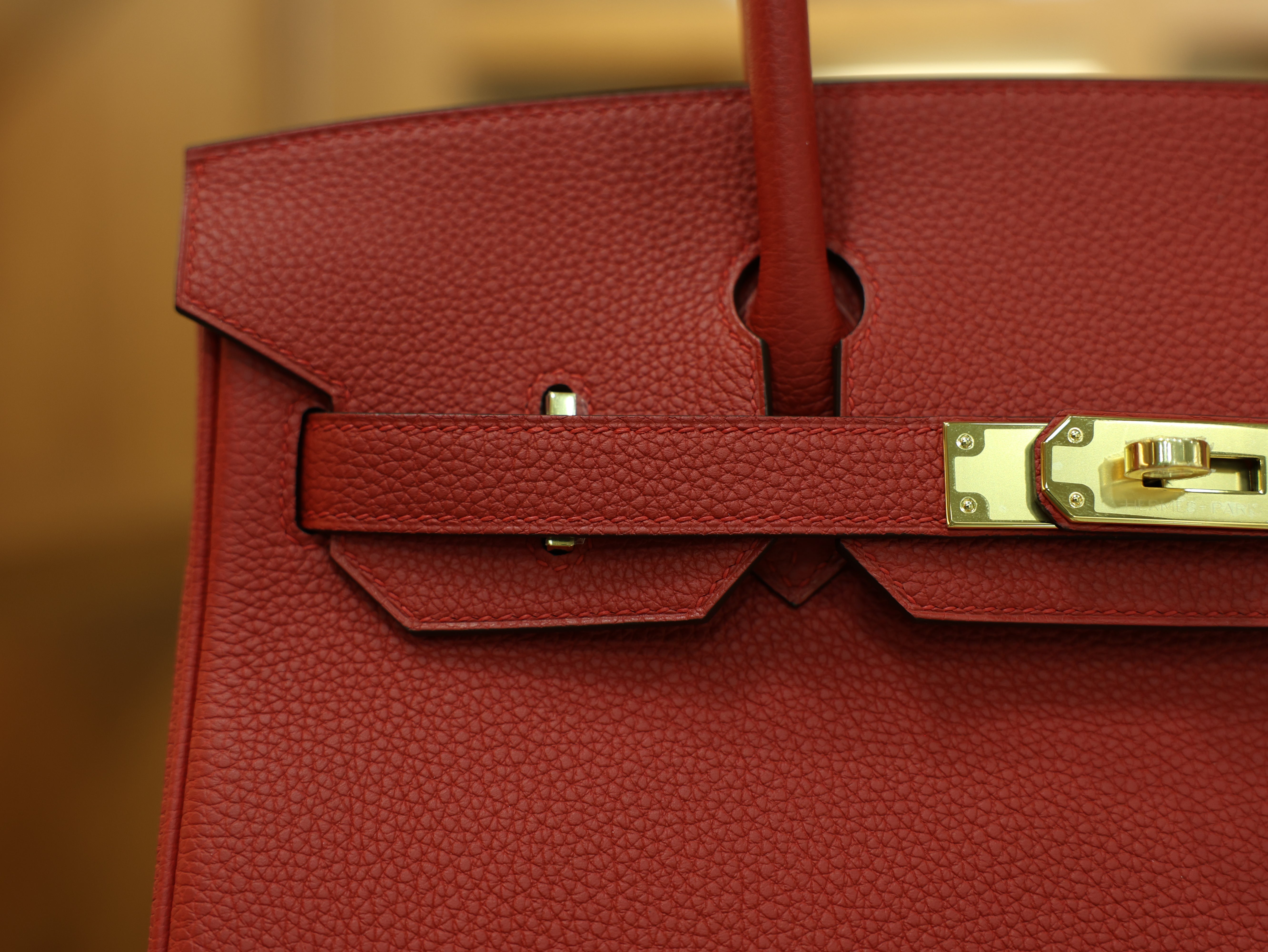 Birkin 30 togo rouge casaque GHW