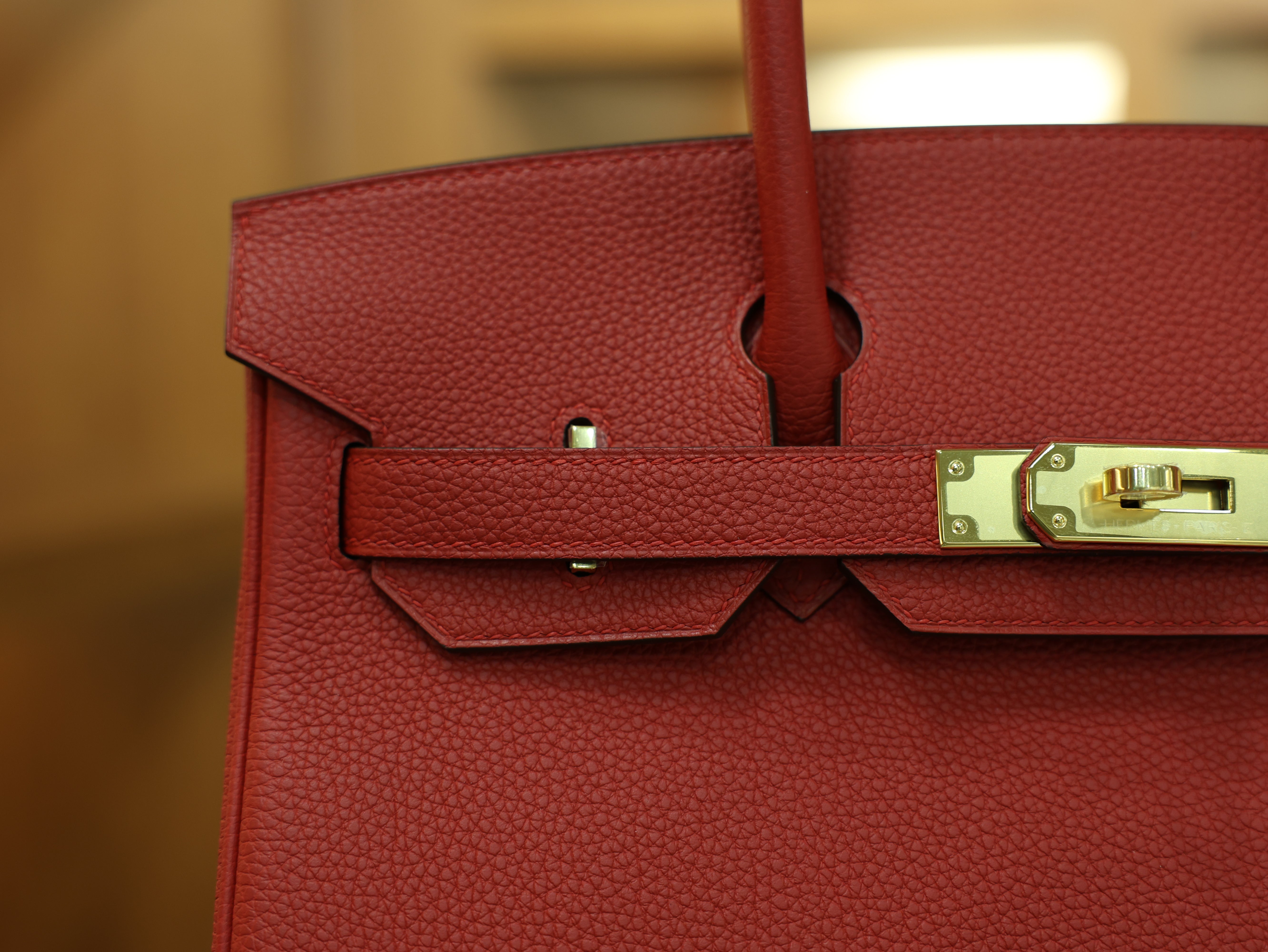 Birkin 30 togo rouge casaque GHW