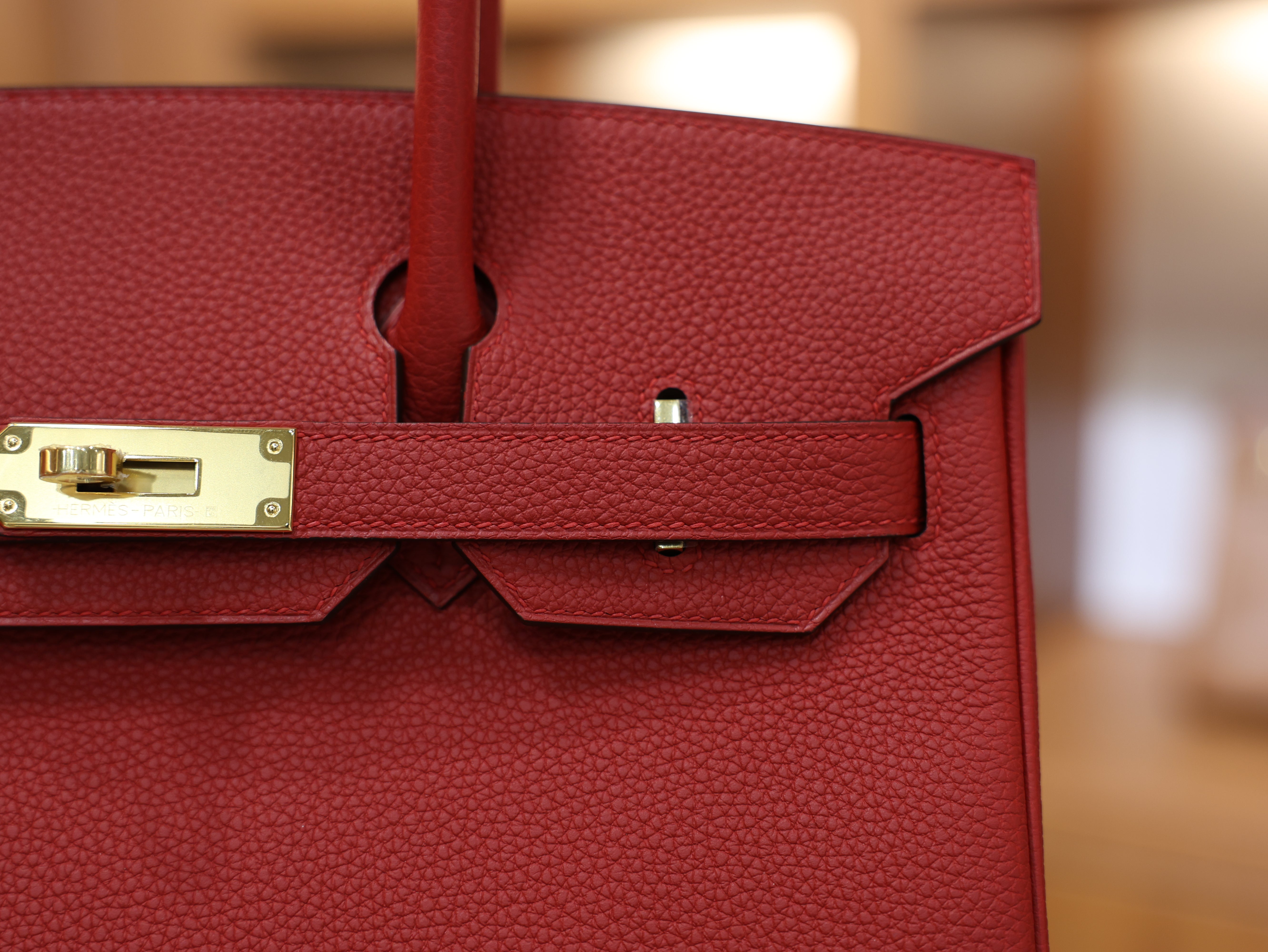Birkin 30 togo rouge casaque GHW