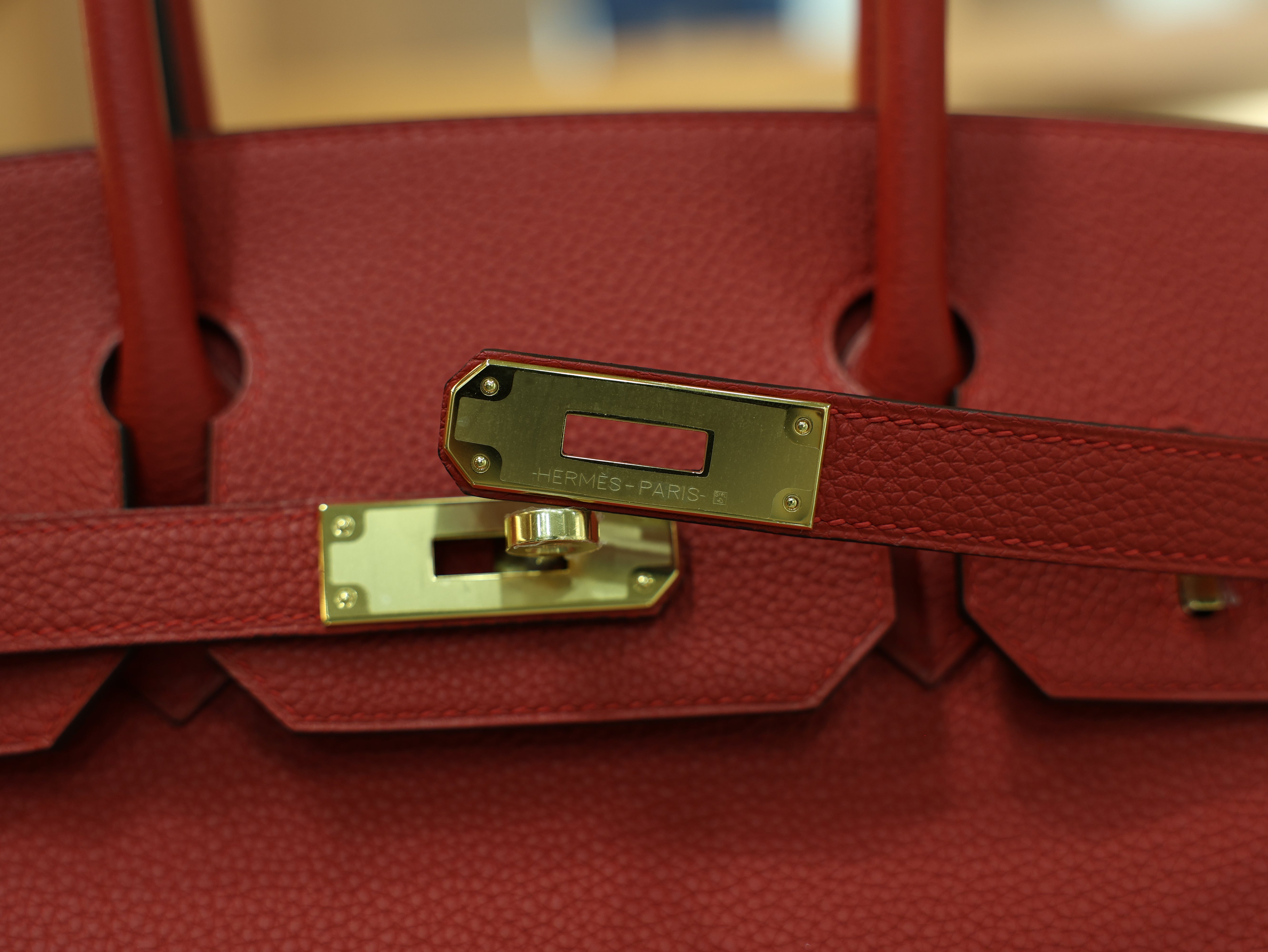 Birkin 30 togo rouge casaque GHW