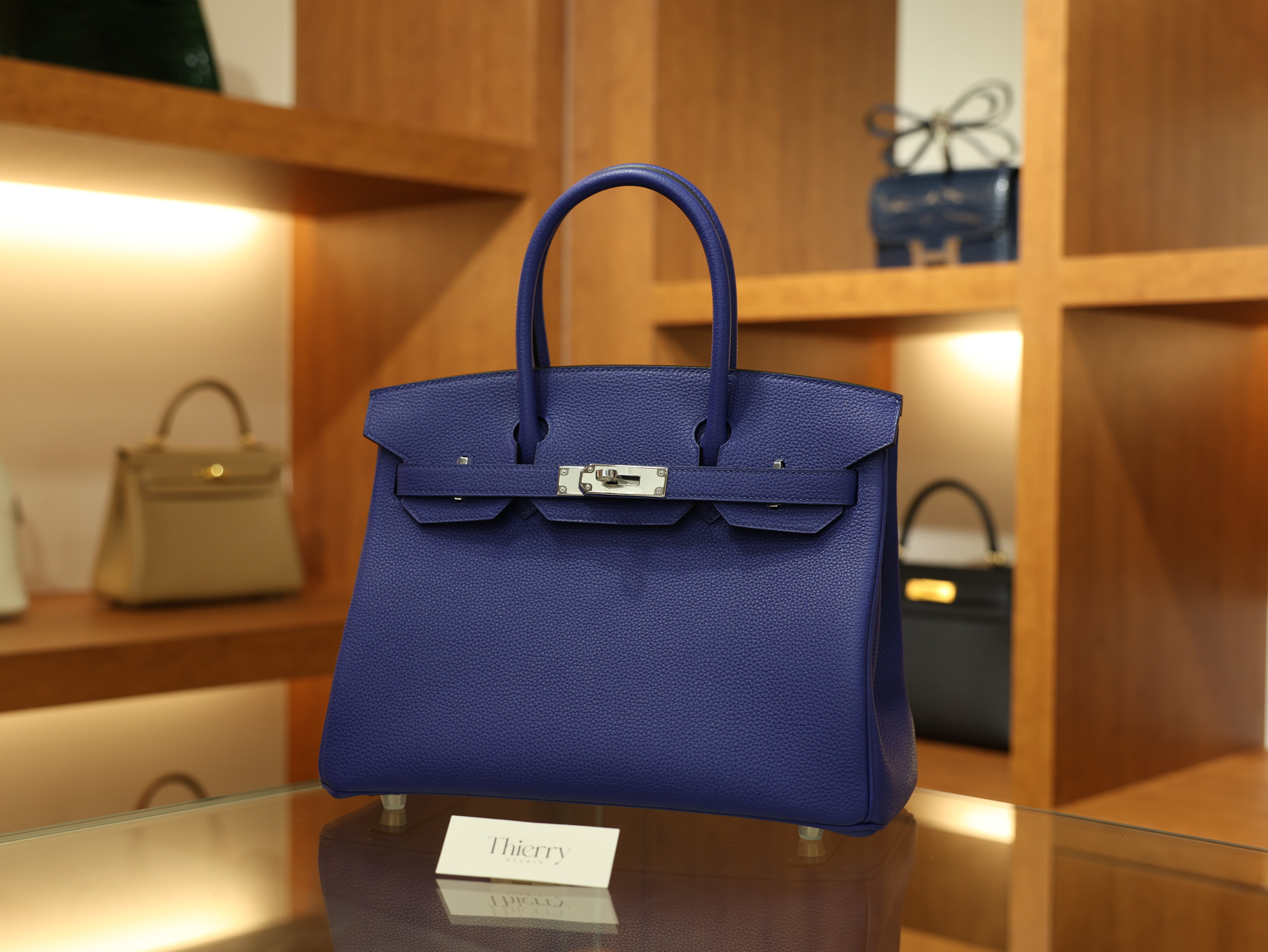 Birkin 30 togo blue electric PHW