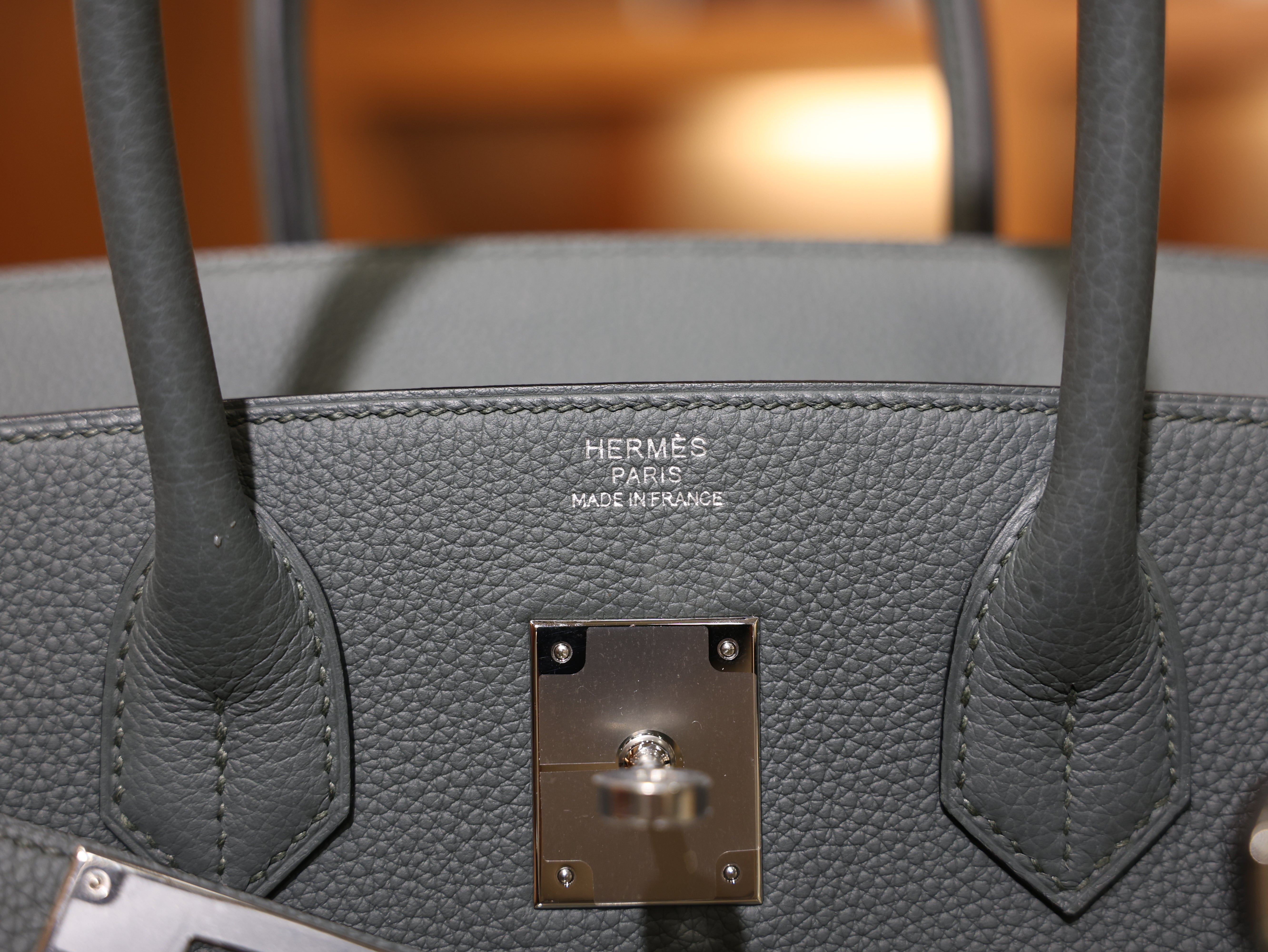 Birkin 30 togo vert amande PHW