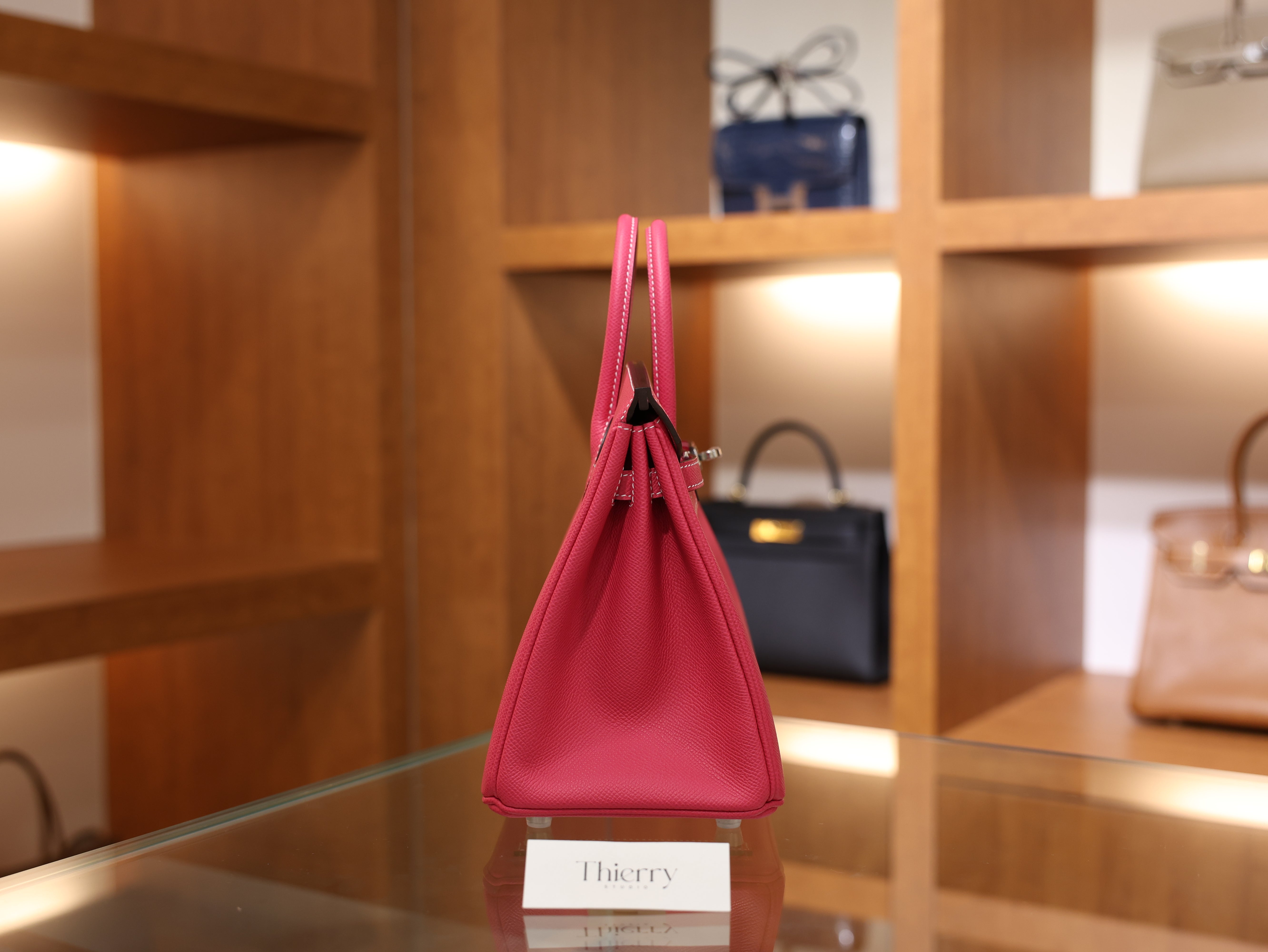 Birkin 25 epsom retourne rose tyrien PHW