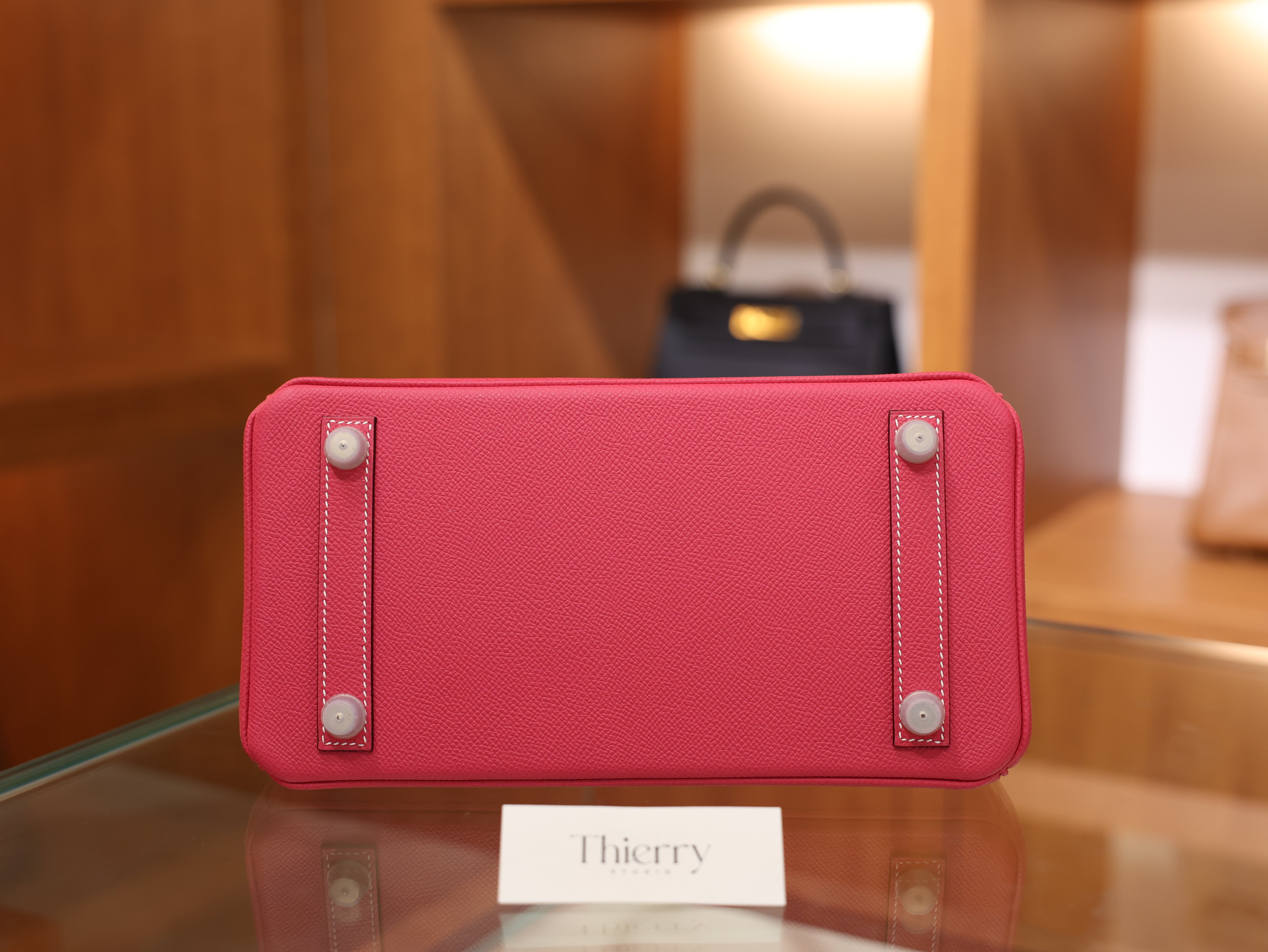 Birkin 25 epsom retourne rose tyrien PHW