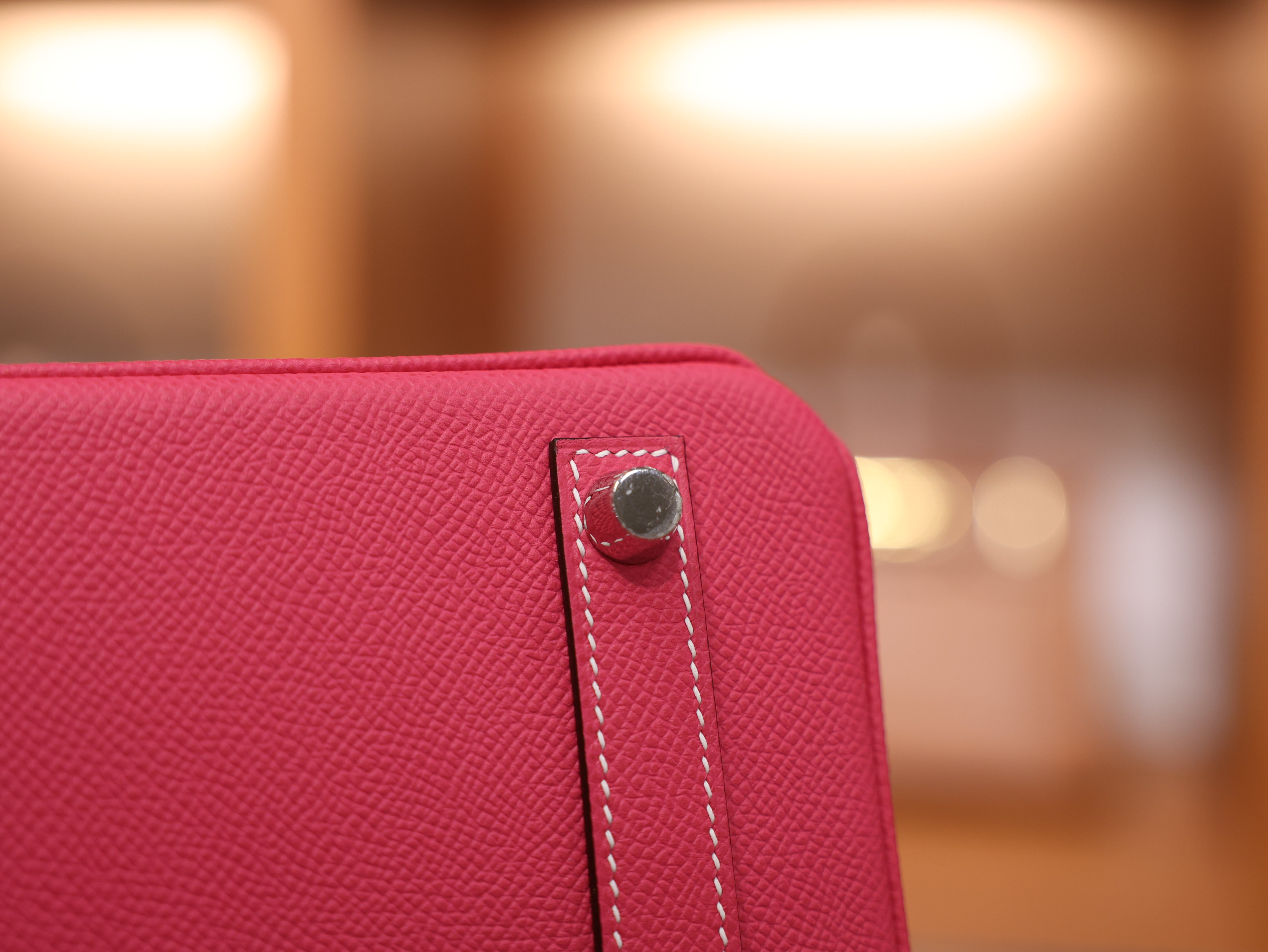 Birkin 25 epsom retourne rose tyrien PHW