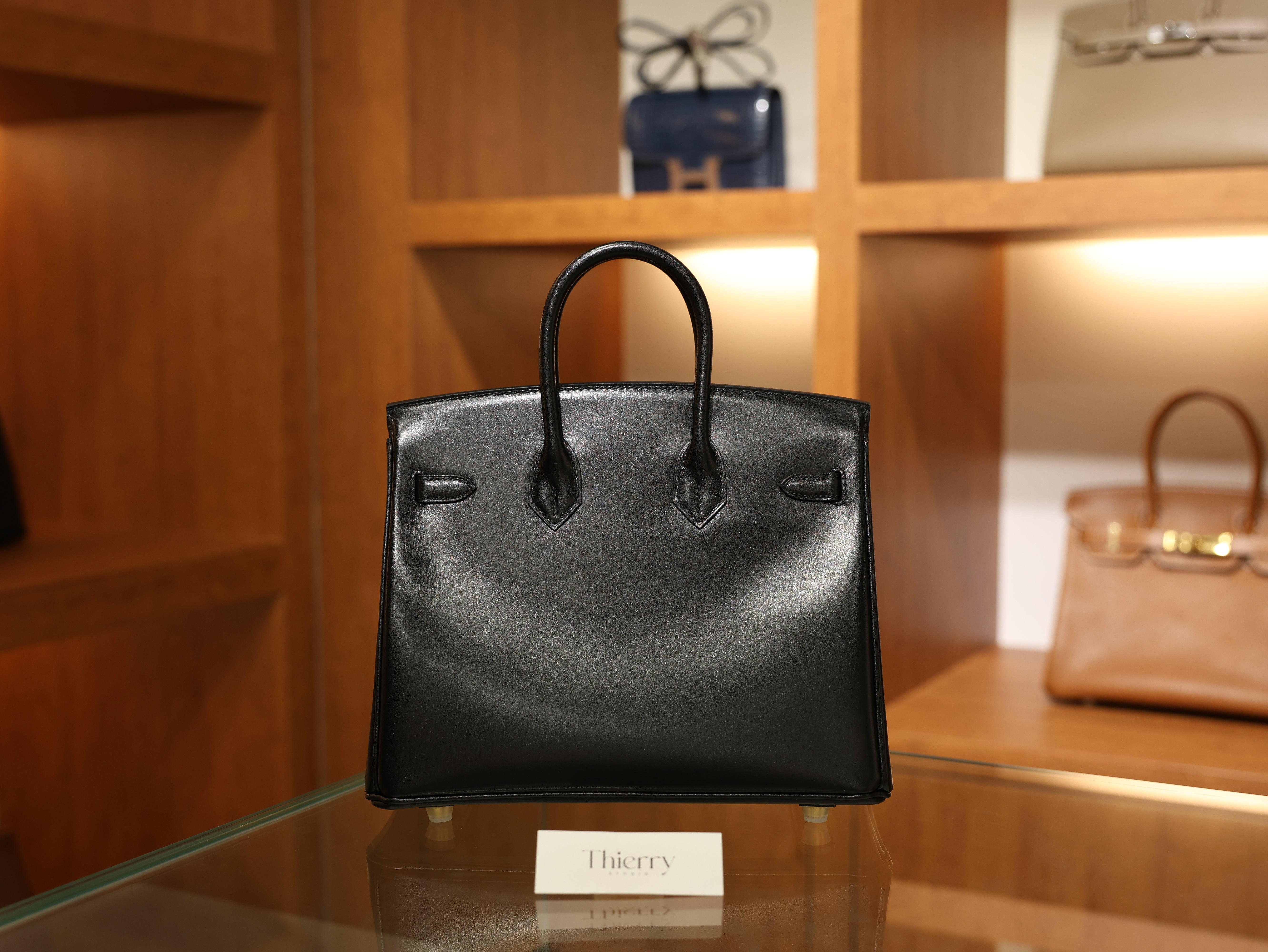 Birkin 25 box retourne black GHW