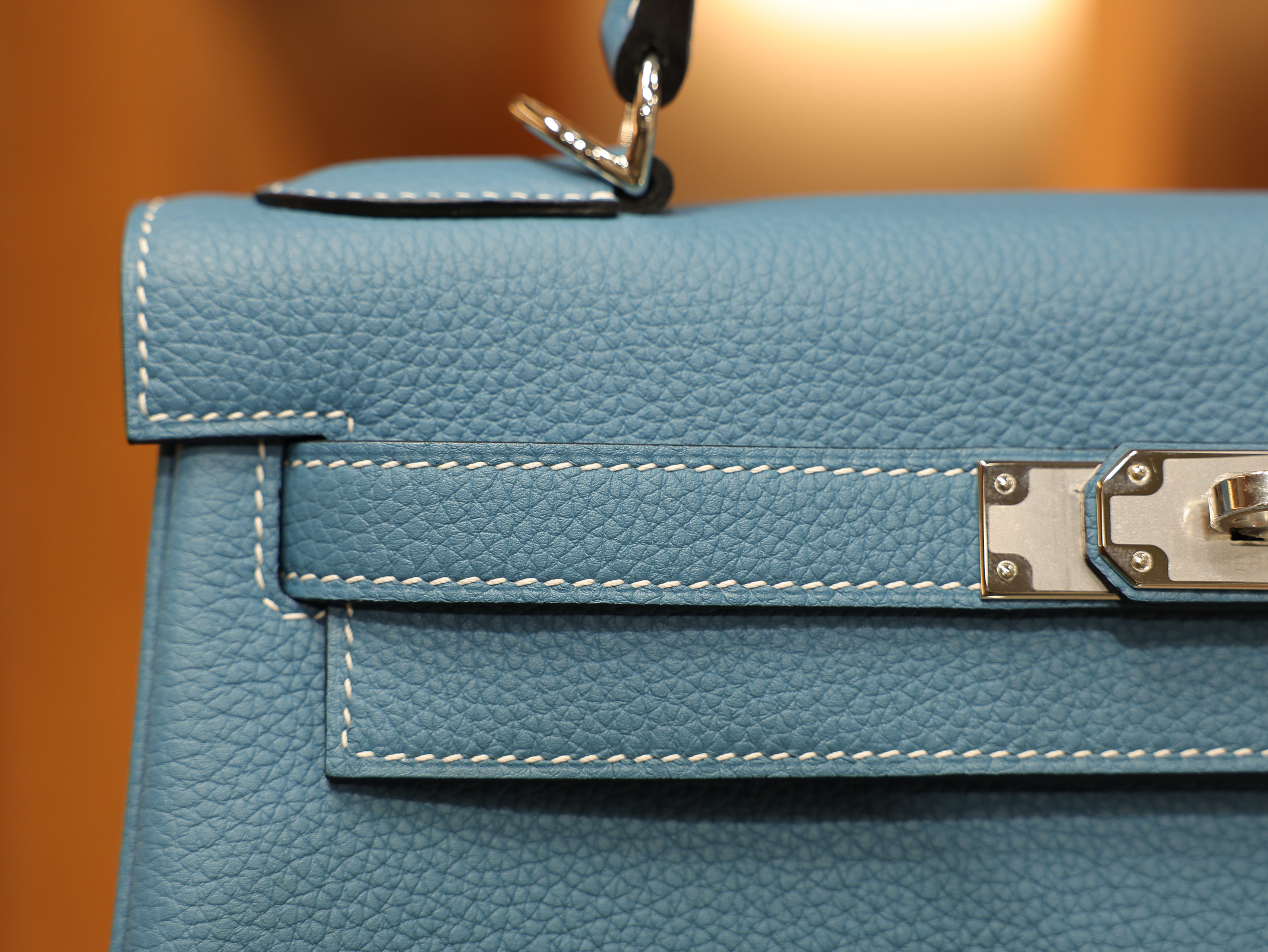 Kelly 28 togo blue jean PHW